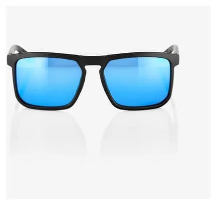 100% Renshaw Matte Black Glasses HiPER Blue Multilayer Lens Mirror / Black / Blue