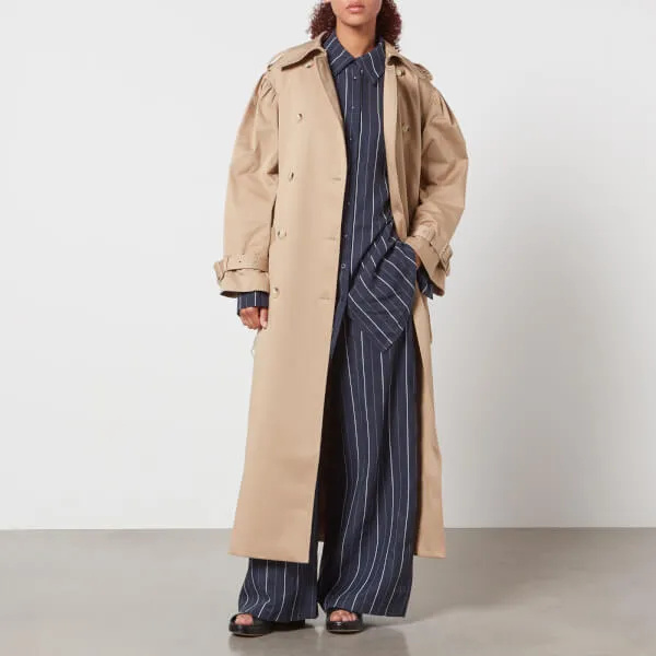 Aligne Julia Stretch-Cotton Gabardine Maxi Trench Coat