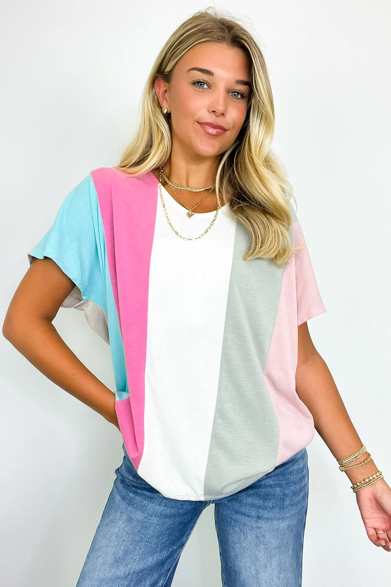 Andi Color Block Striped Top