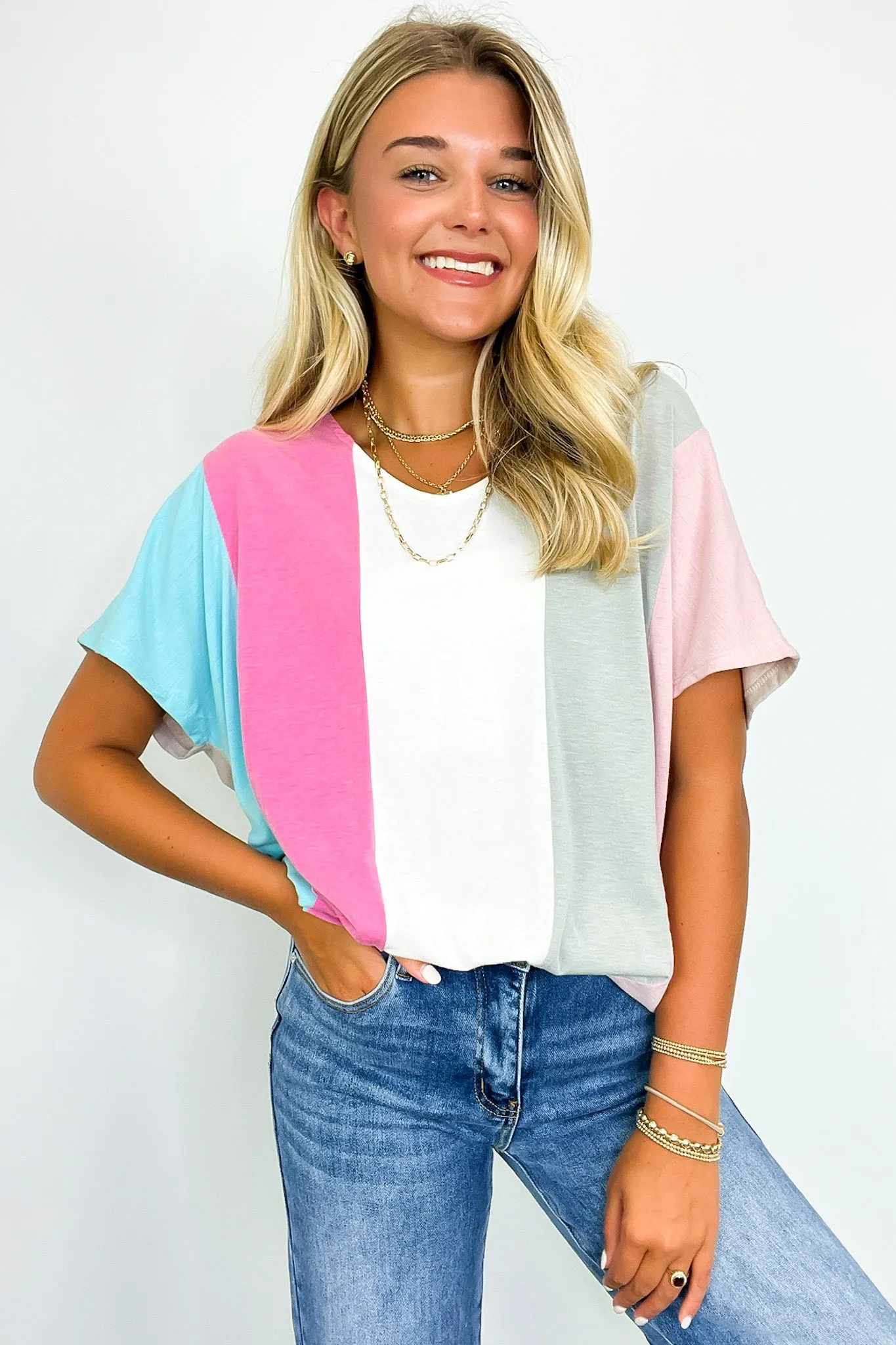 Andi Color Block Striped Top