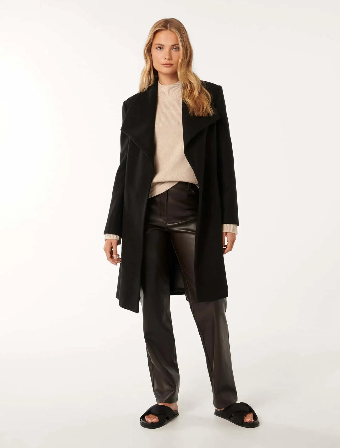 Annika Shawl Collar Wrap Coat