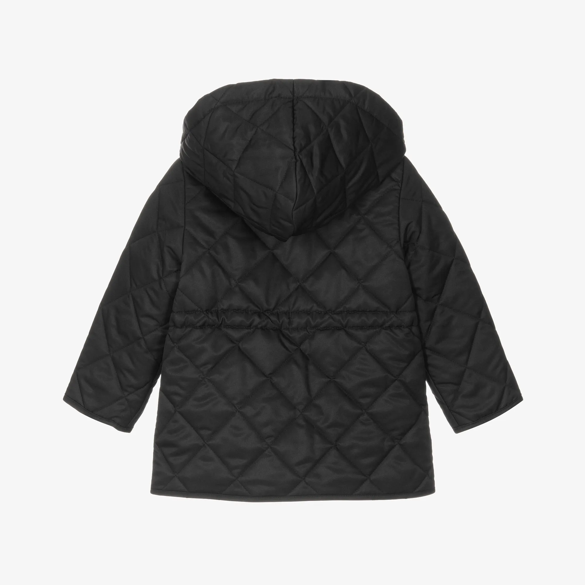 Baby Boys Black Quilted Coat