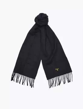 Barbour Plain Lambswool Scarf - Black