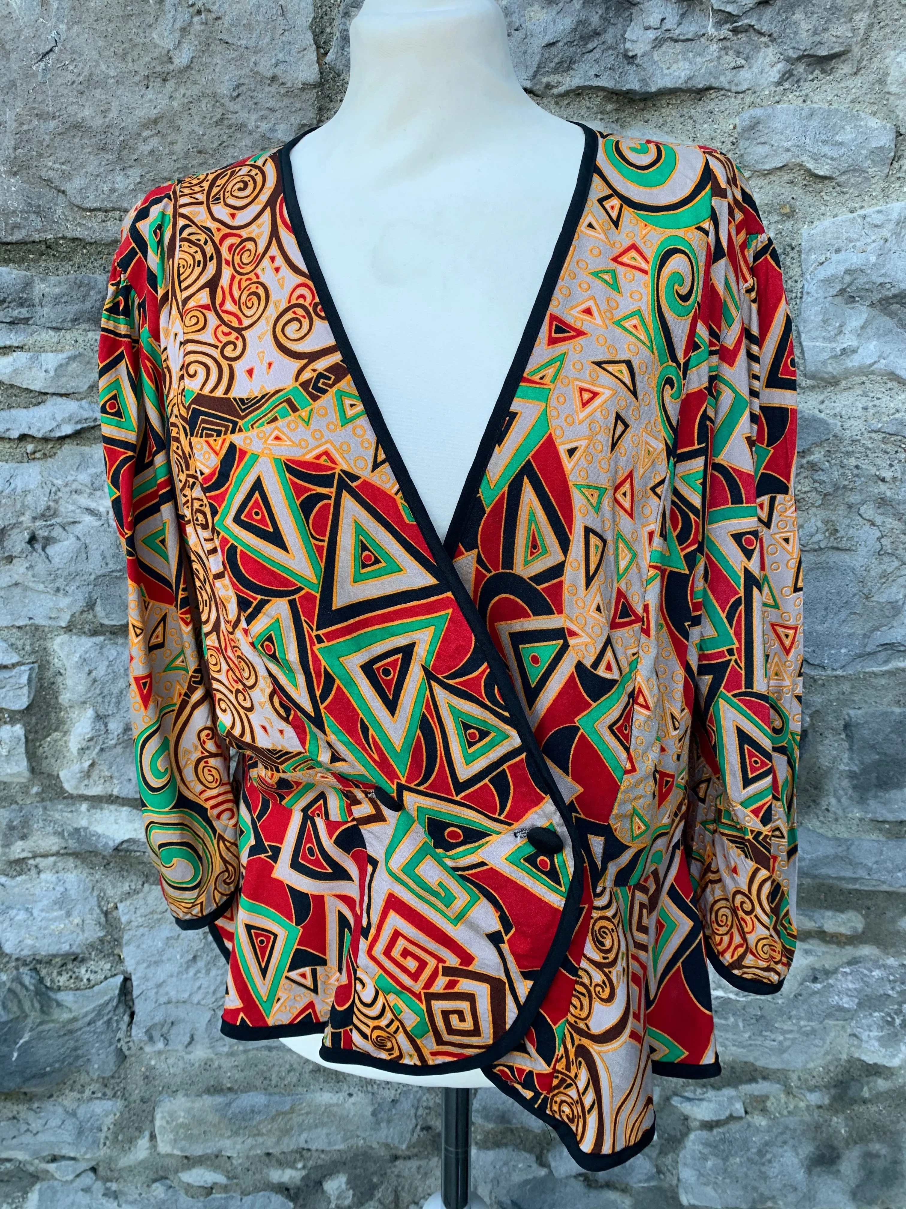 Beautiful U 80s colourful light jacket   uk 14