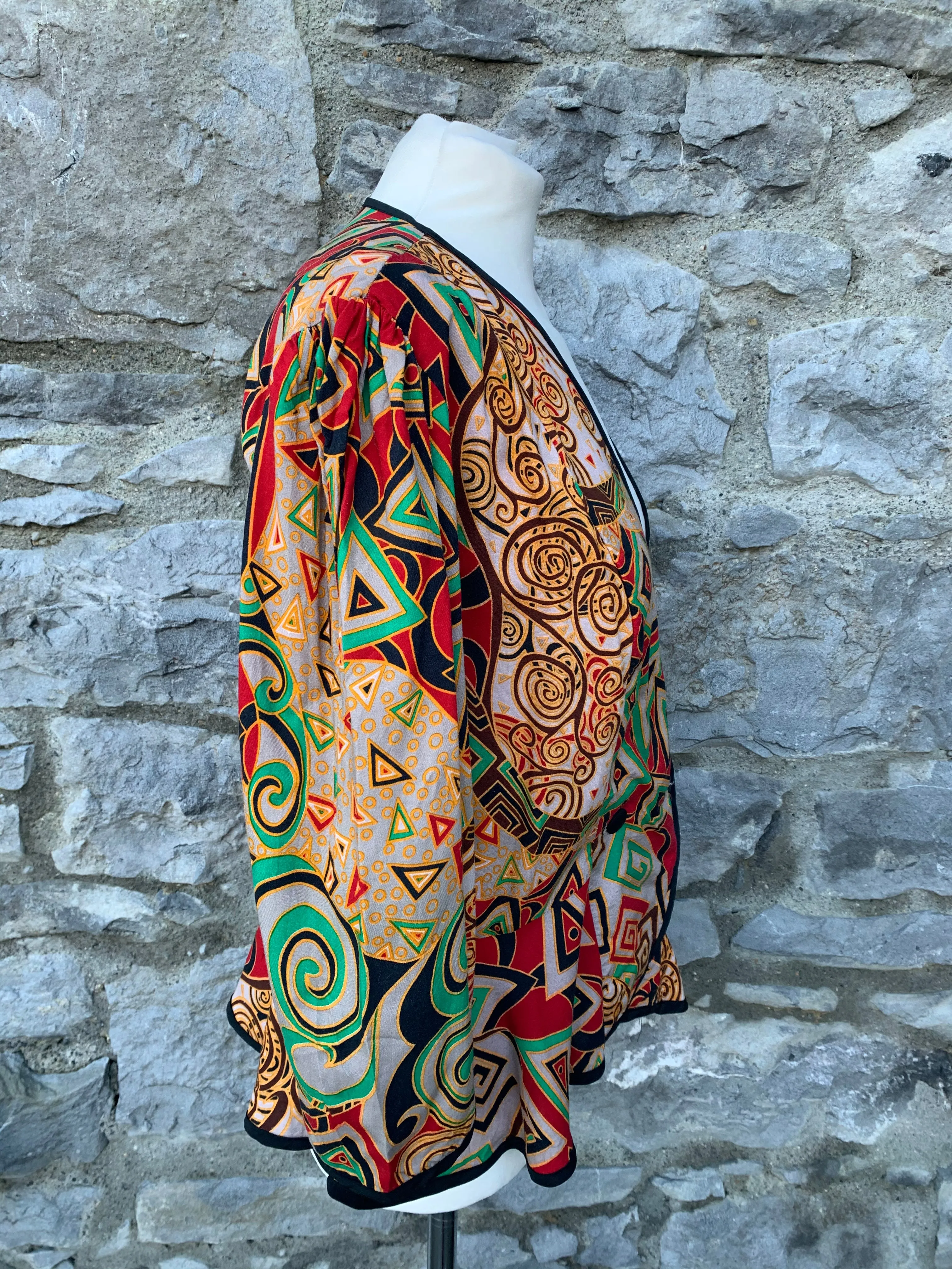 Beautiful U 80s colourful light jacket   uk 14