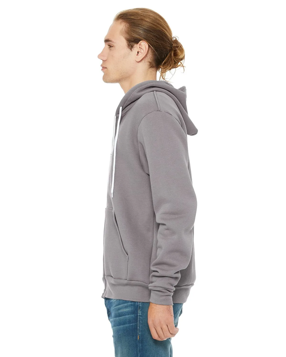 Bella + Canvas Unisex Poly-Cotton Fleece Full-Zip Hoodie 3739 Storm