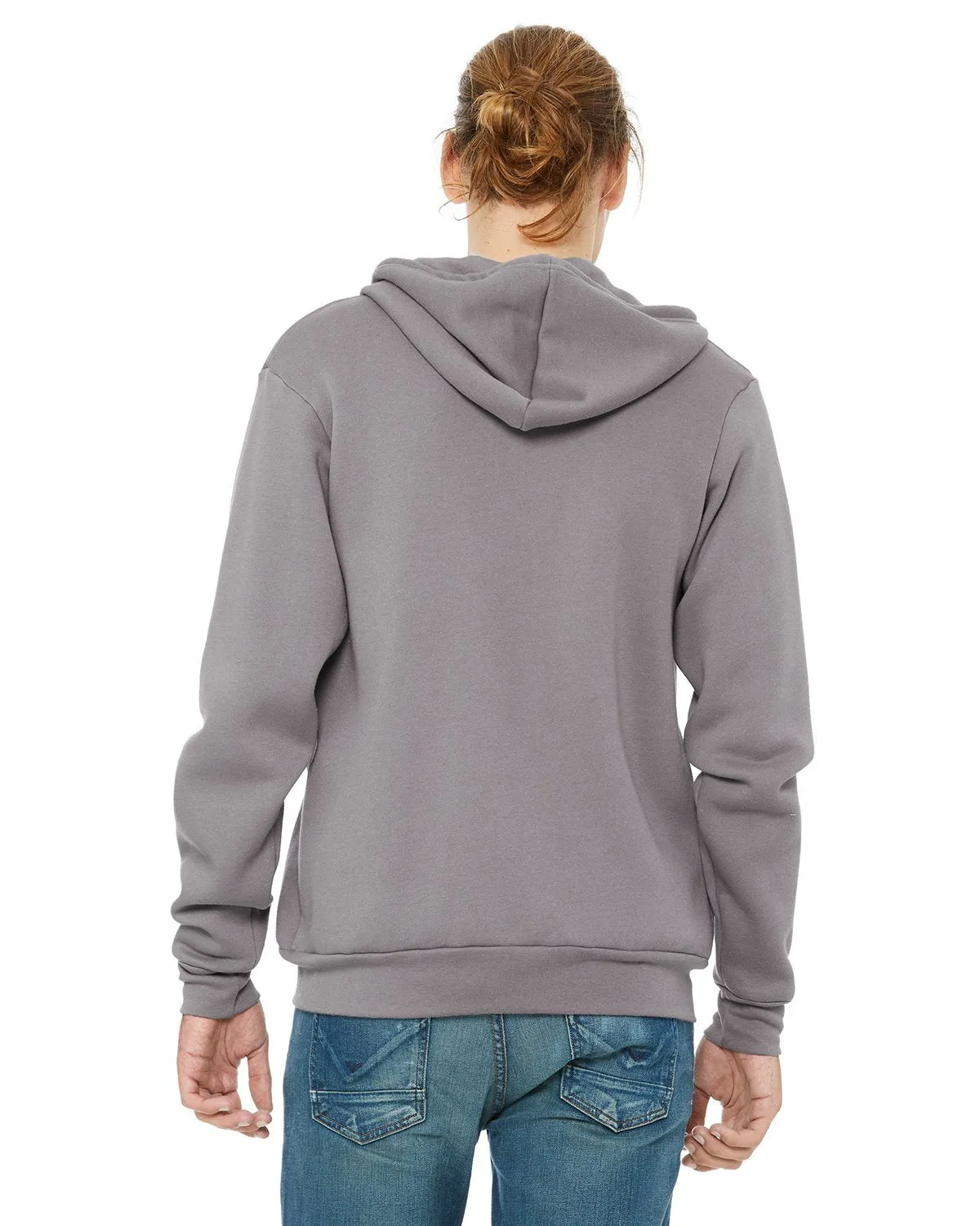 Bella + Canvas Unisex Poly-Cotton Fleece Full-Zip Hoodie 3739 Storm