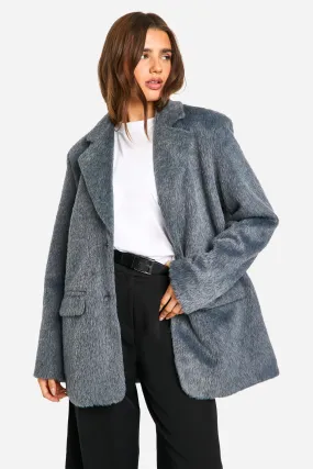 Belted Wool Look Coat