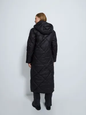 Black Diamond Quilted Longline Maxi Coat | Women | George at ASDA