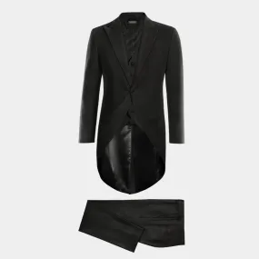 Black morning coat with black waistcoat