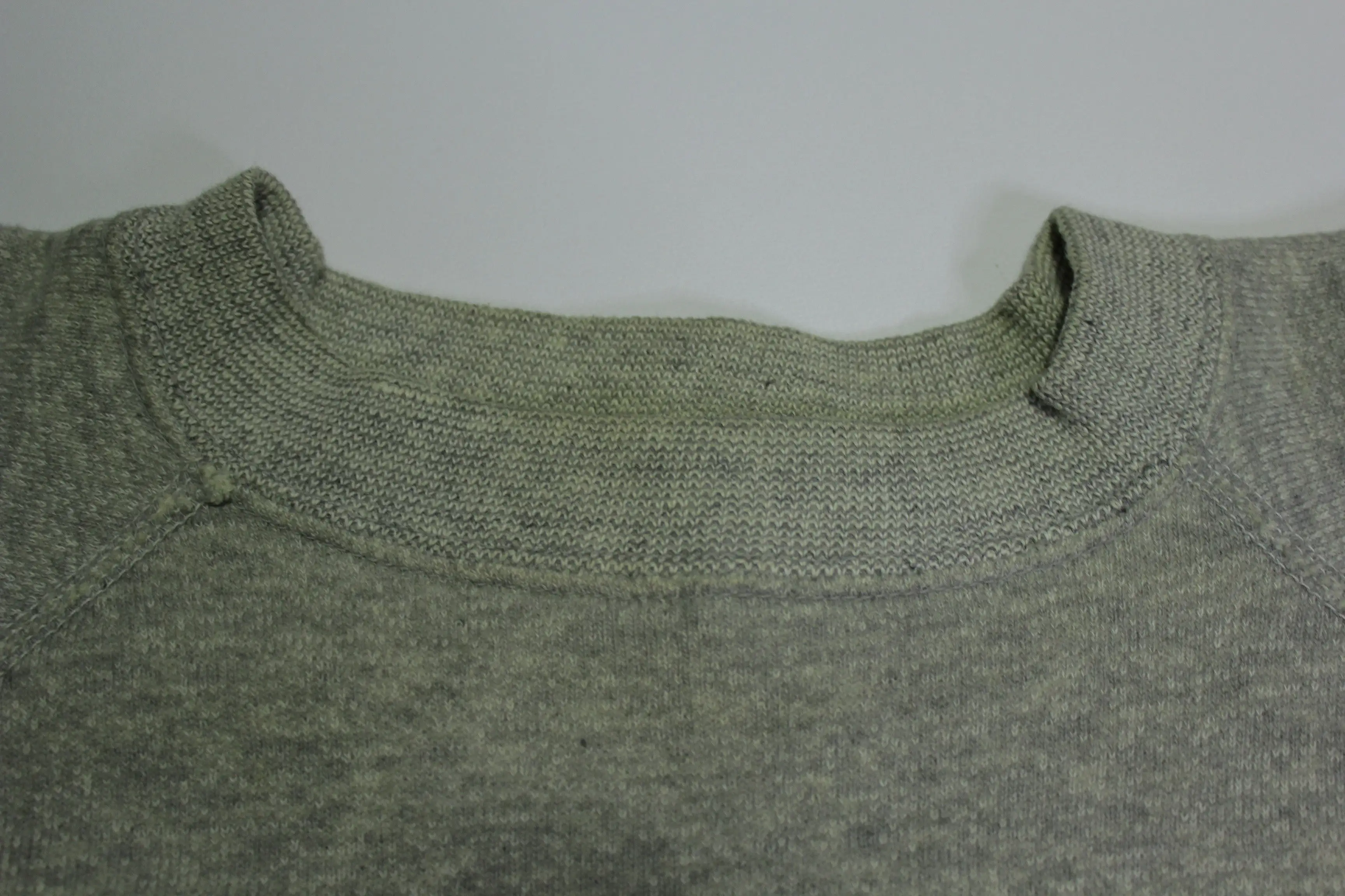 Blank Heathered Grey 60's Vintage Gusset Chain Stitched Crewneck Sweatshirt