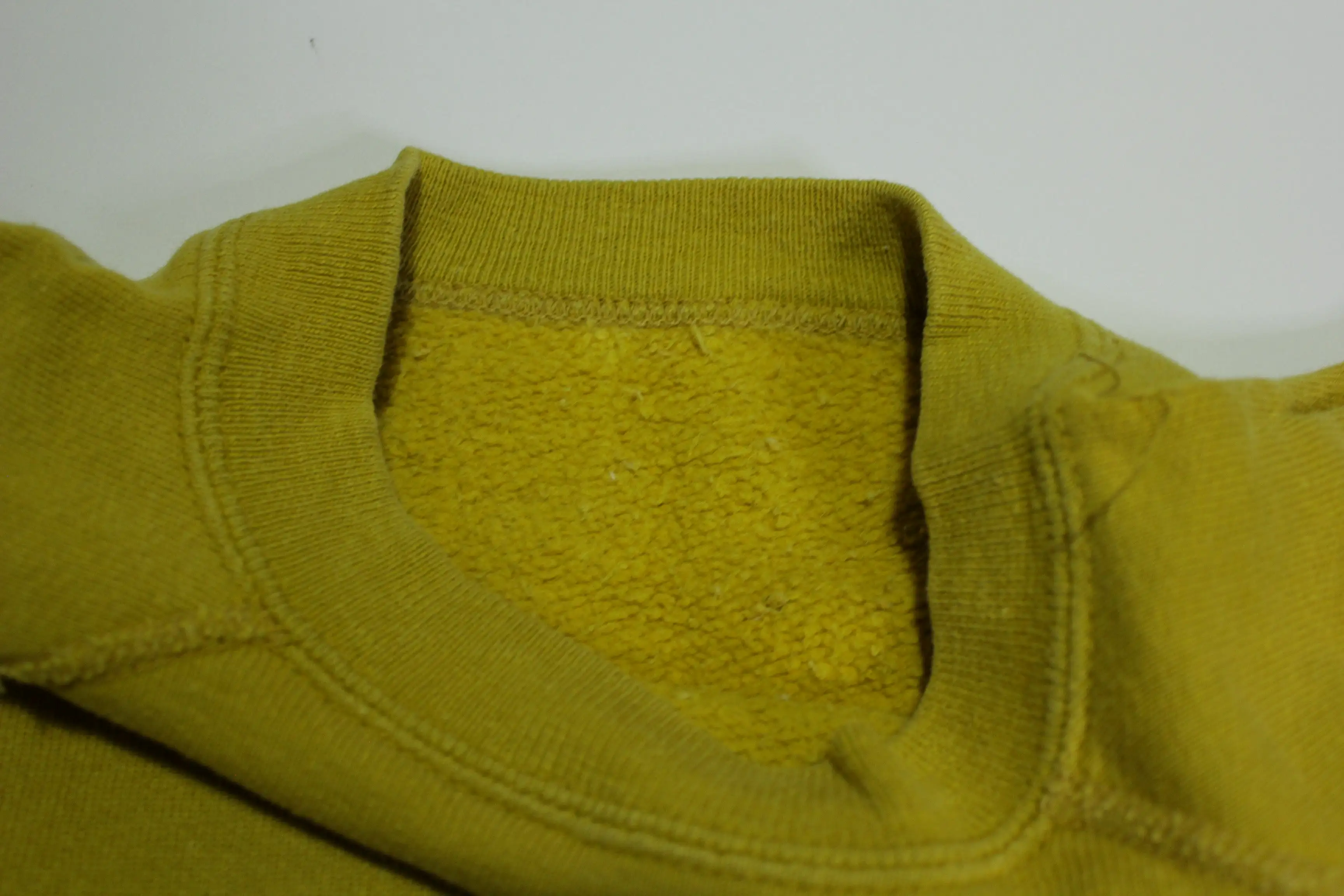 Blank Yellow 60's Vintage Gusset Chain Stitched Crewneck Sweatshirt