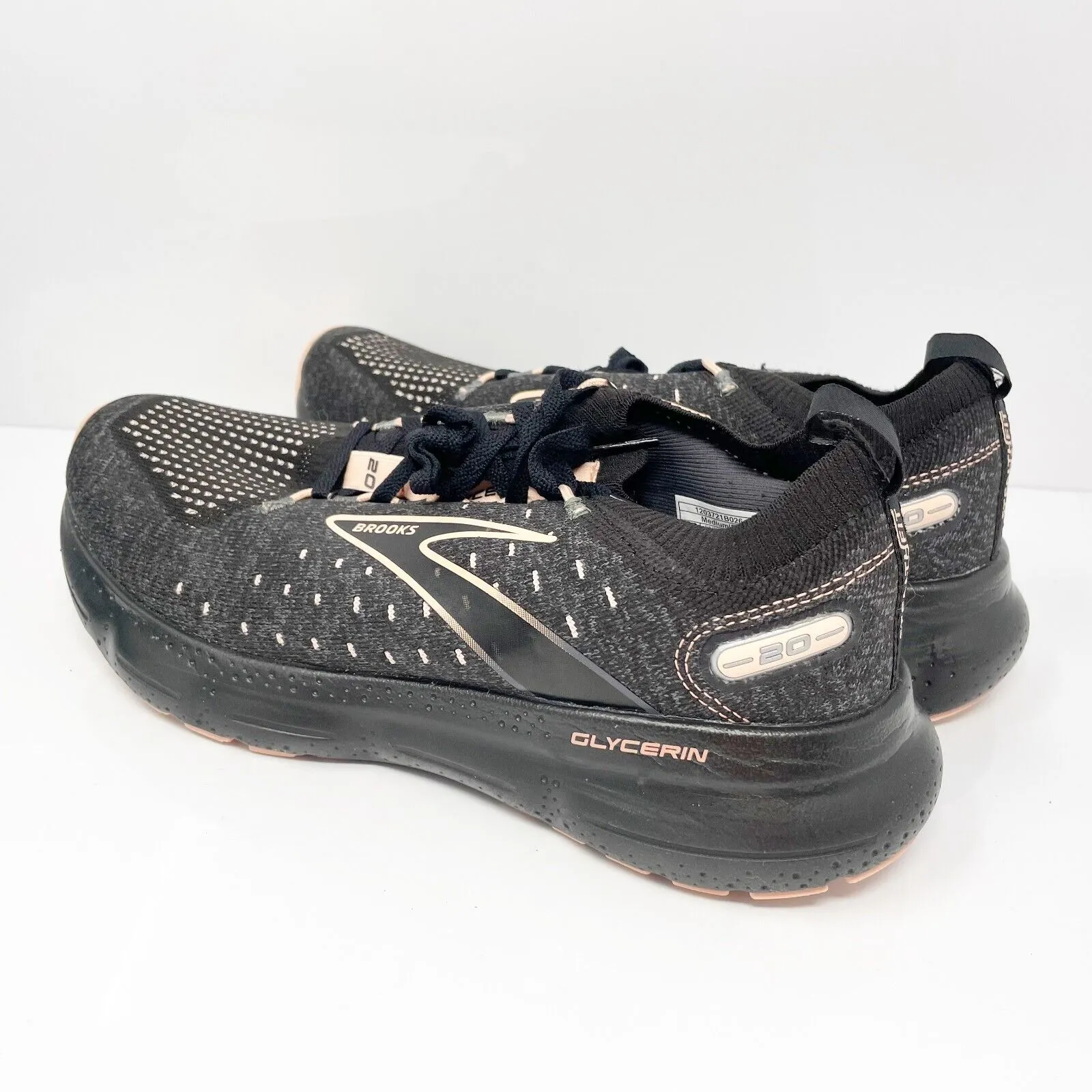 Brooks Womens Glycerin StealthFit 20 1203721B026 Black Running Shoes Sneaker 10B