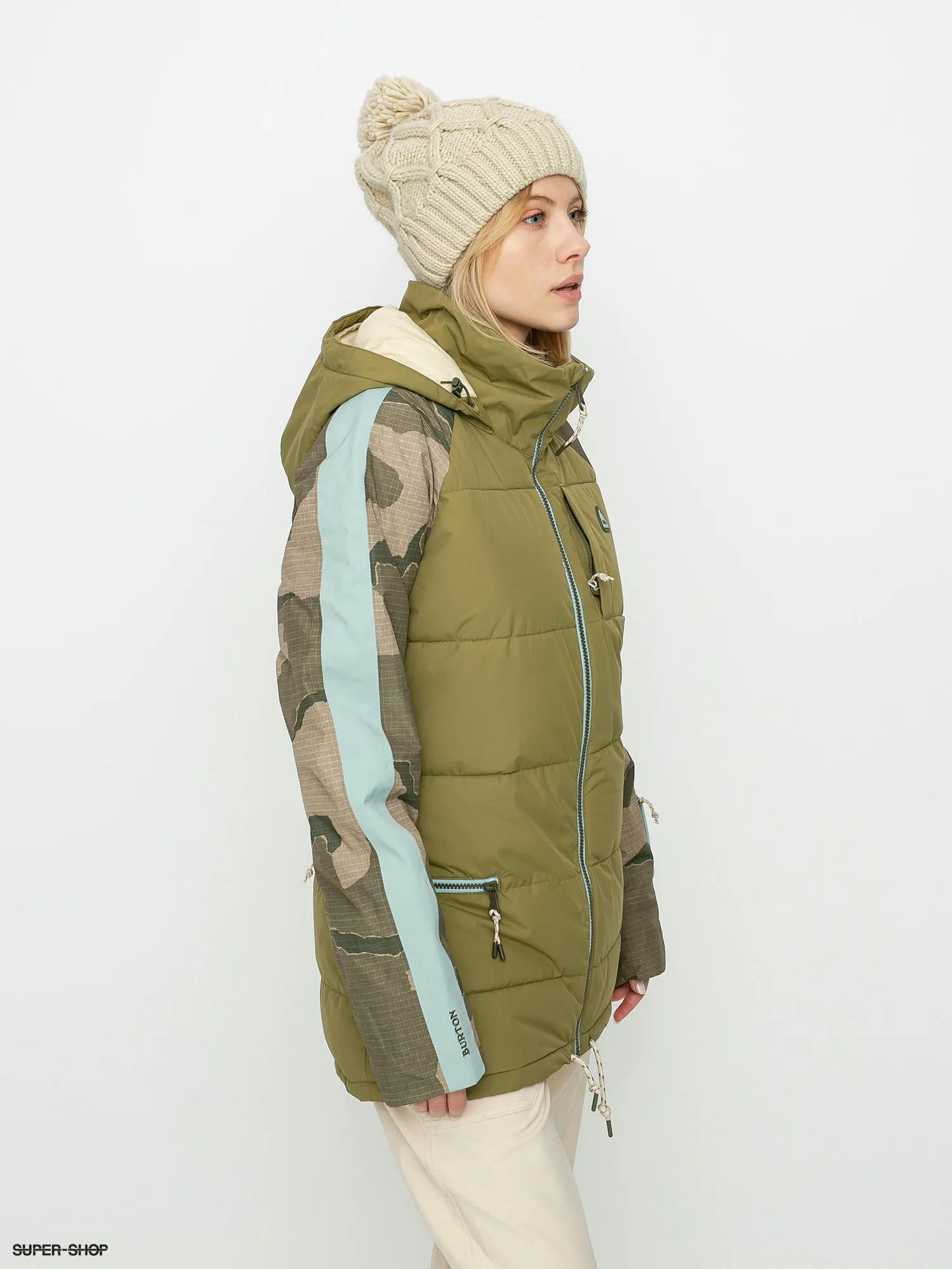 Burton Keelan Snowboard jacket Wmn (martini olive/barren camo/ether blue)