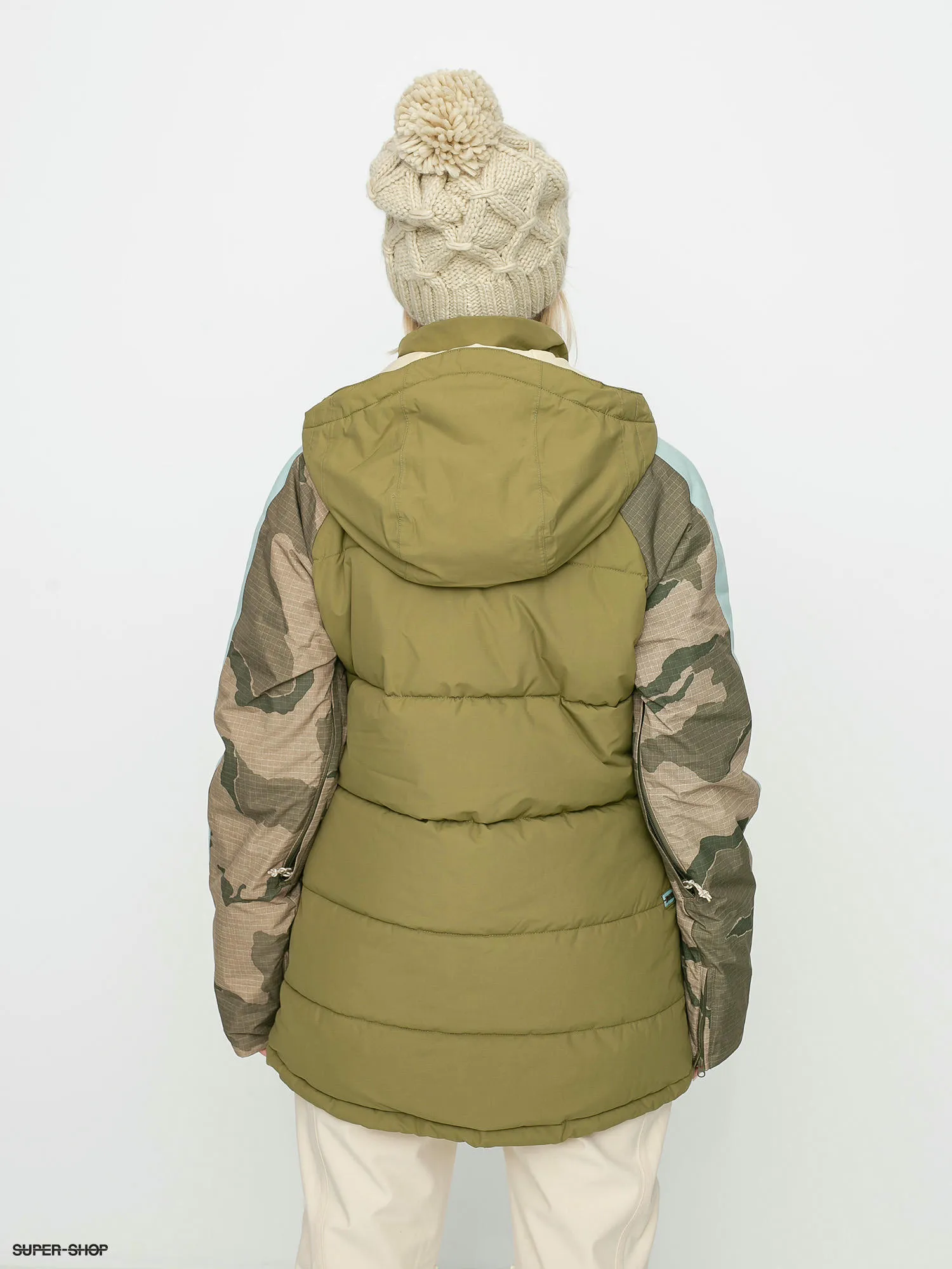 Burton Keelan Snowboard jacket Wmn (martini olive/barren camo/ether blue)