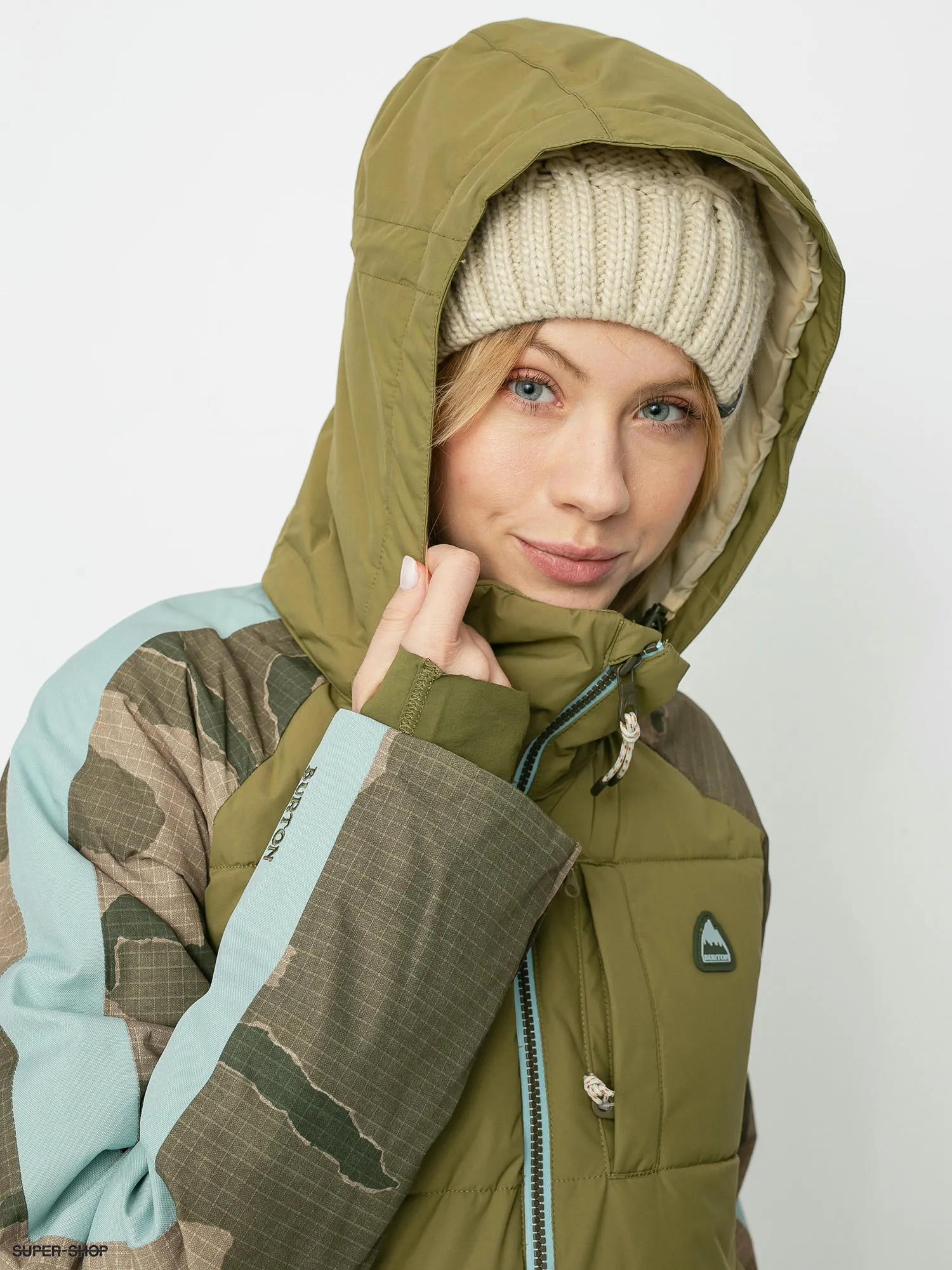 Burton Keelan Snowboard jacket Wmn (martini olive/barren camo/ether blue)