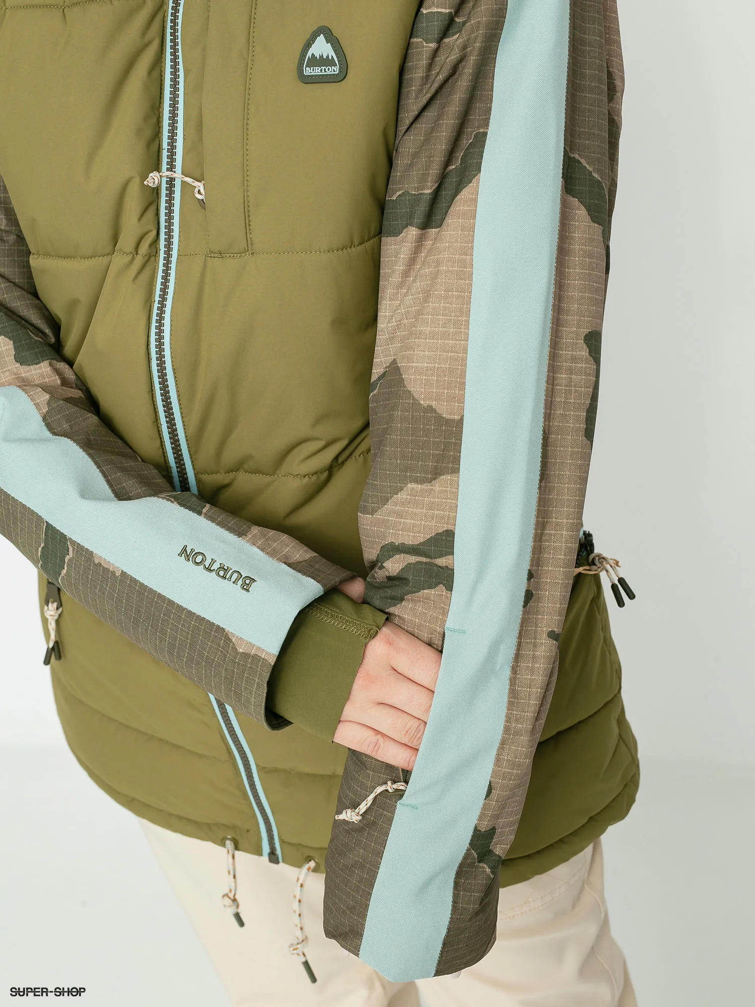 Burton Keelan Snowboard jacket Wmn (martini olive/barren camo/ether blue)