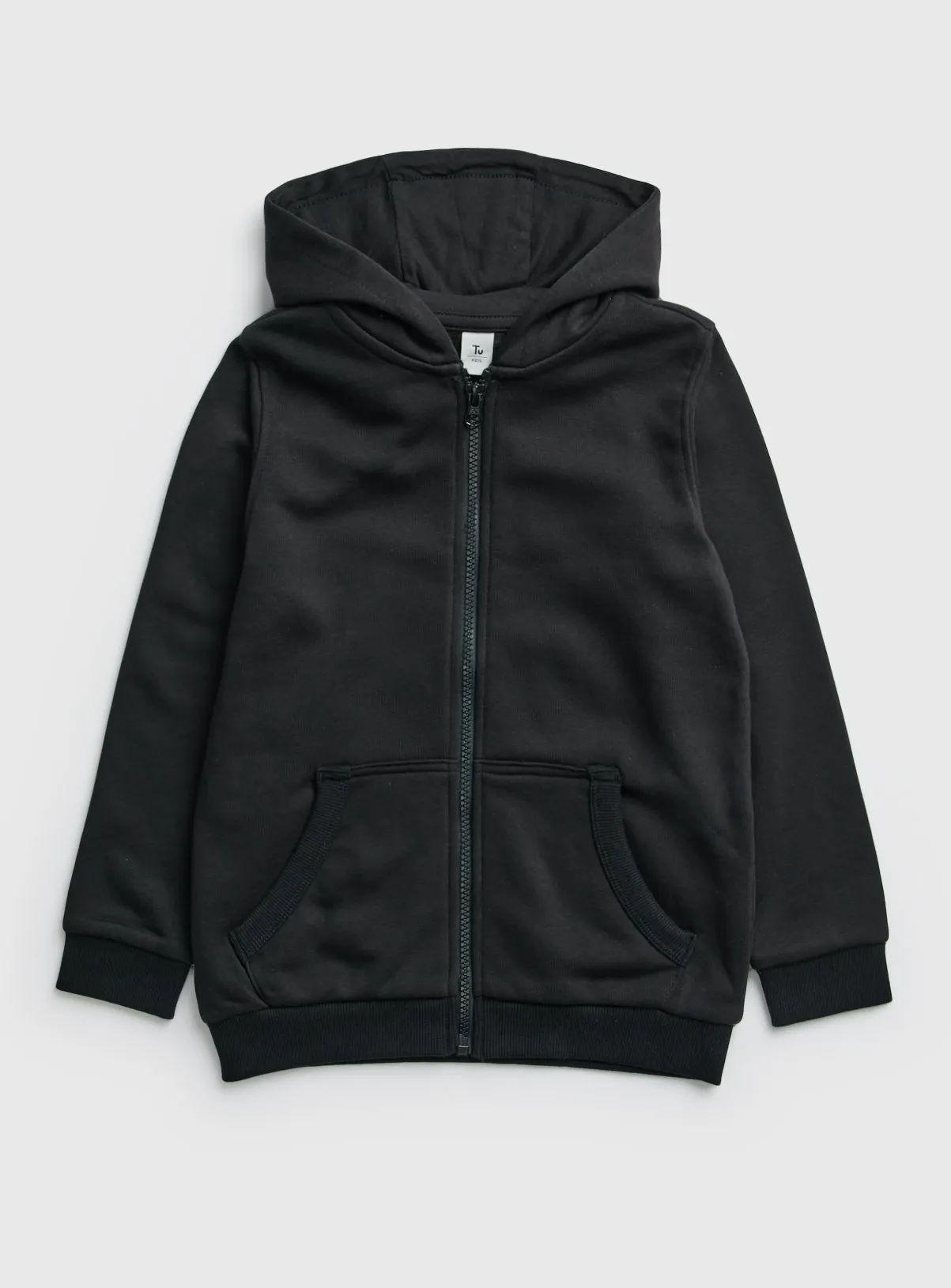 Buy Black Zip Through Hoodie 13 years | Jumpers and hoodies | Tu