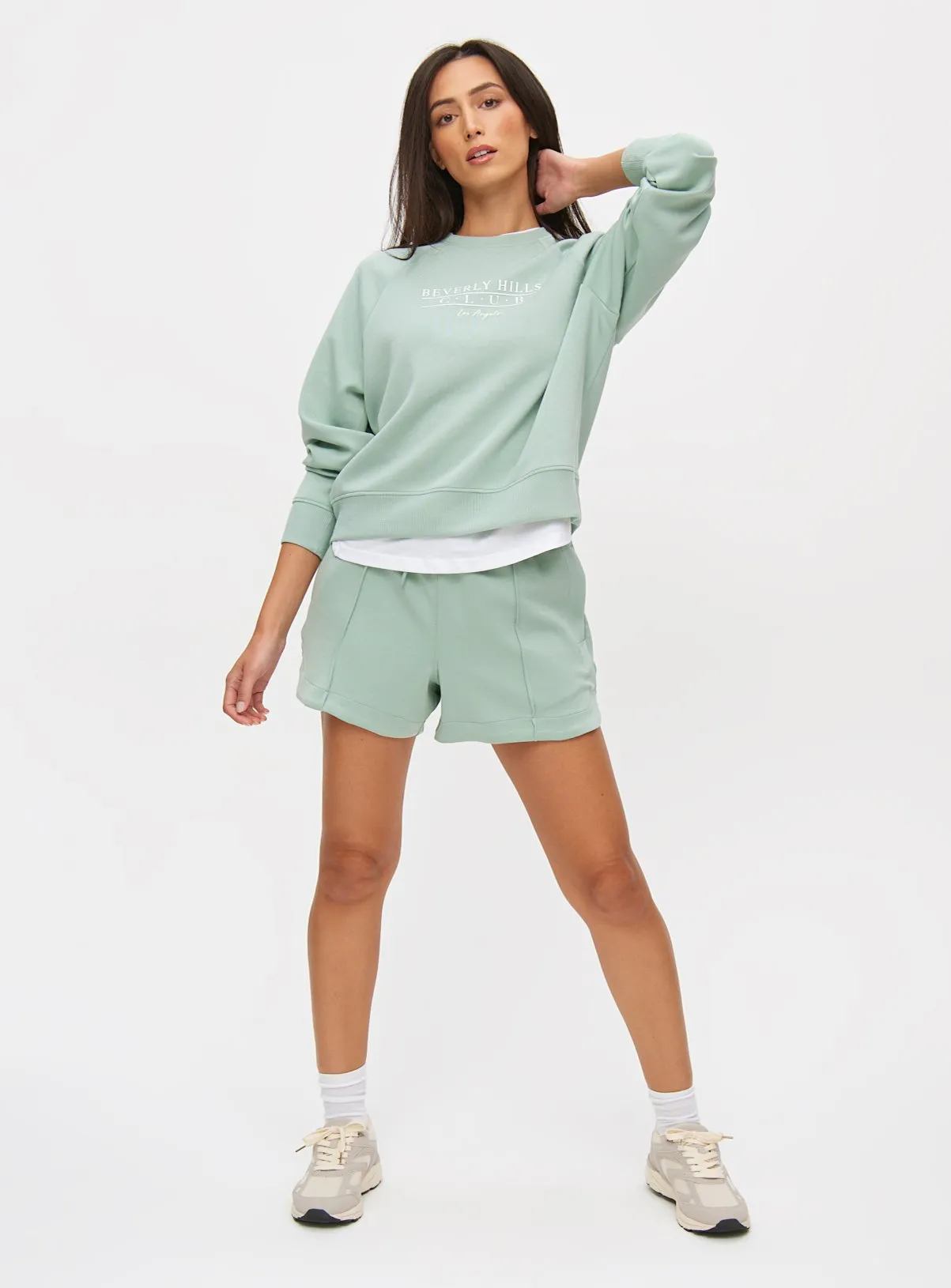 Buy Green Beverley Hills Coord Sweatshirt S | Hoodies and sweatshirts | Tu