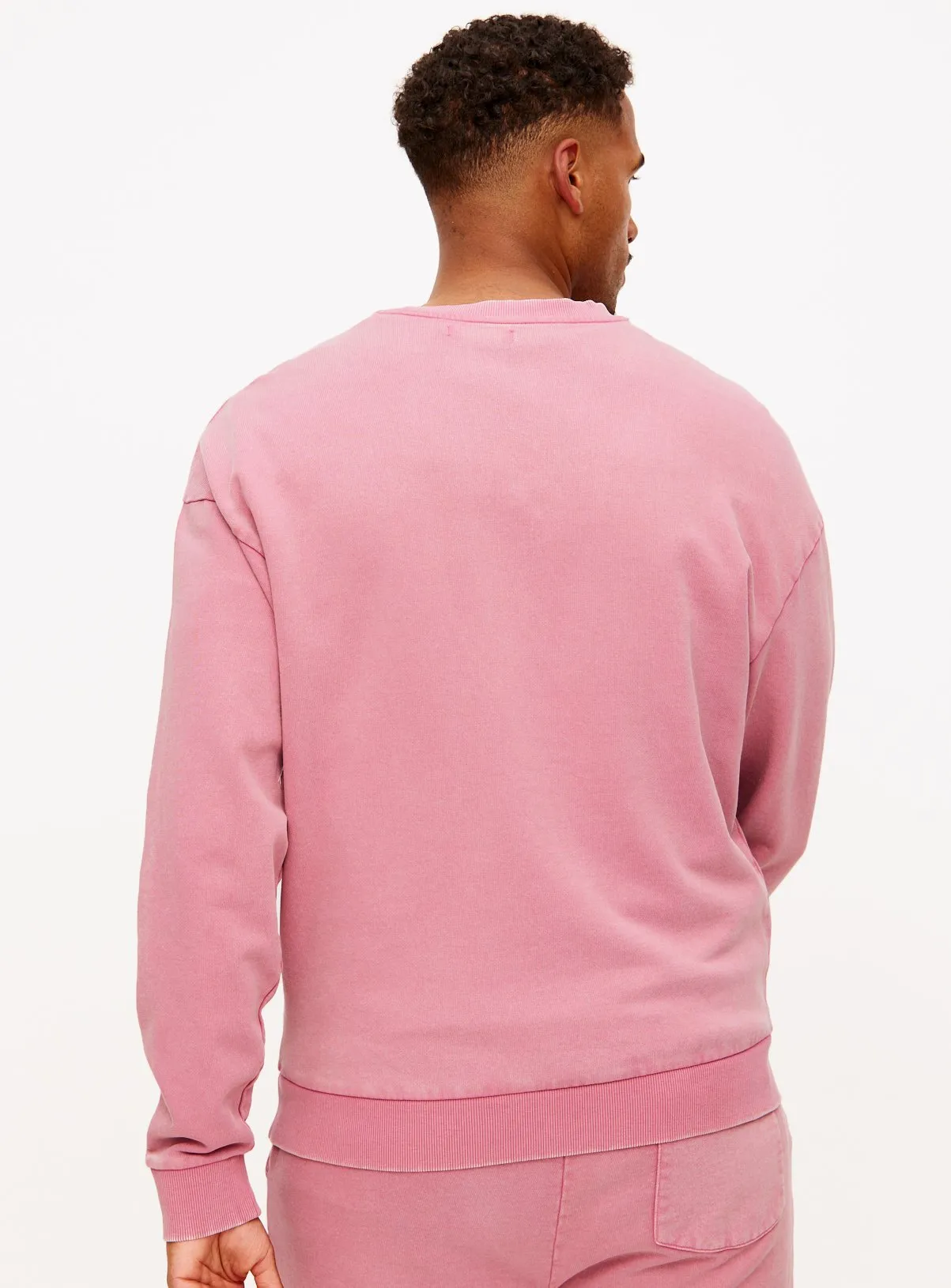 Buy Rose Pink Garment Dye Crew Neck Sweatshirt M | Sweatshirts and hoodies | Tu