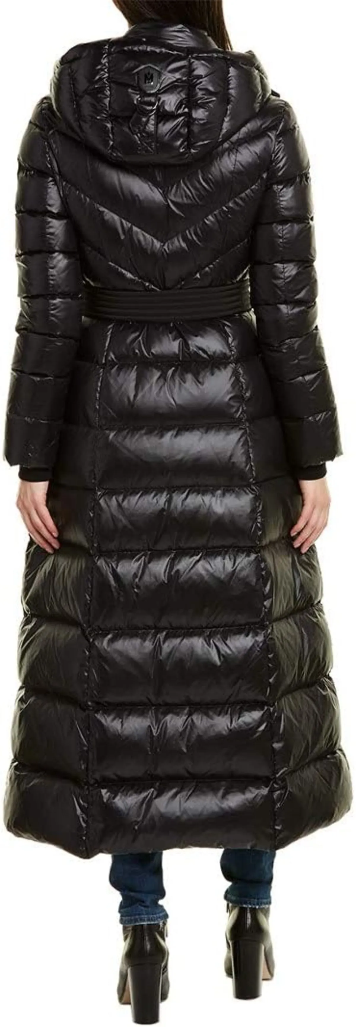 Calina Puffer Maxi Coat - Black