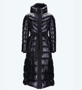 Calina Puffer Maxi Coat - Black