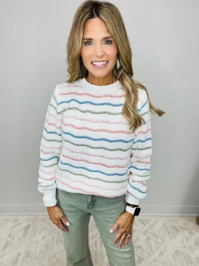 CANDY STRIPES SWEATER-FLASH SALE