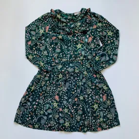 Caramel Dark Green Liberty Print Dress: 6 Years