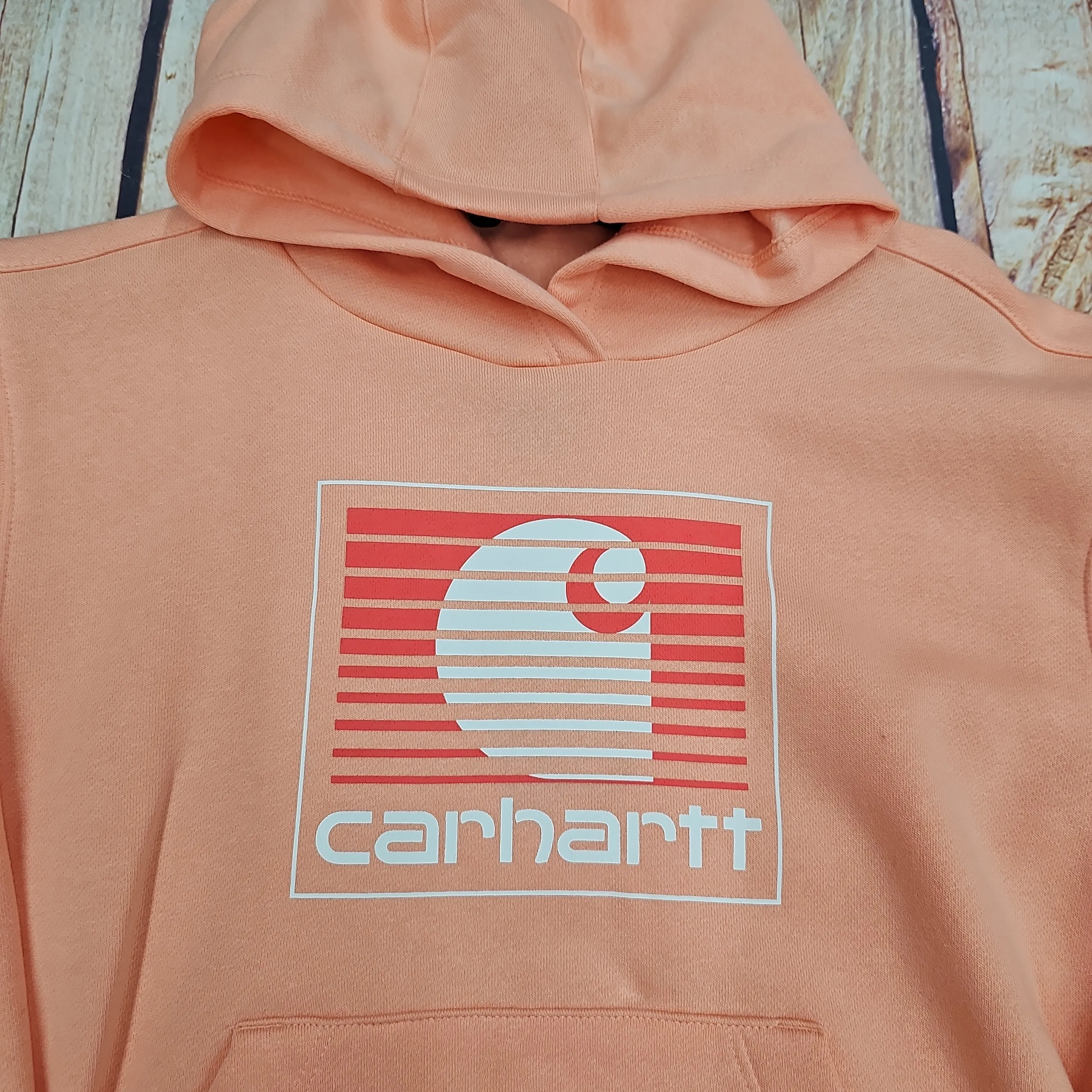 CARHARTT GIRLS LONG SLEEVE GRAPHIC SWEATSHIRT HOODED P399