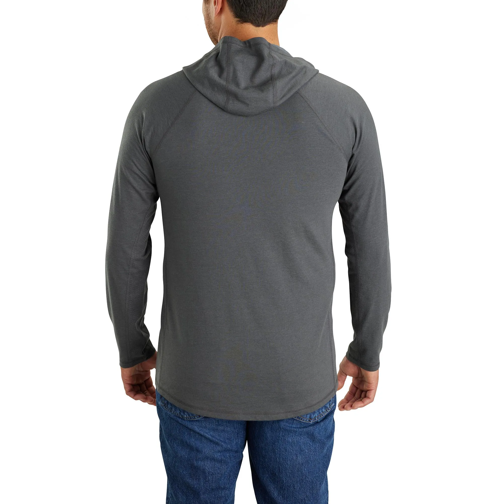 Carhartt Men's Force  Relaxed Fit Logo Hooded Long Sleeve T-Shirt