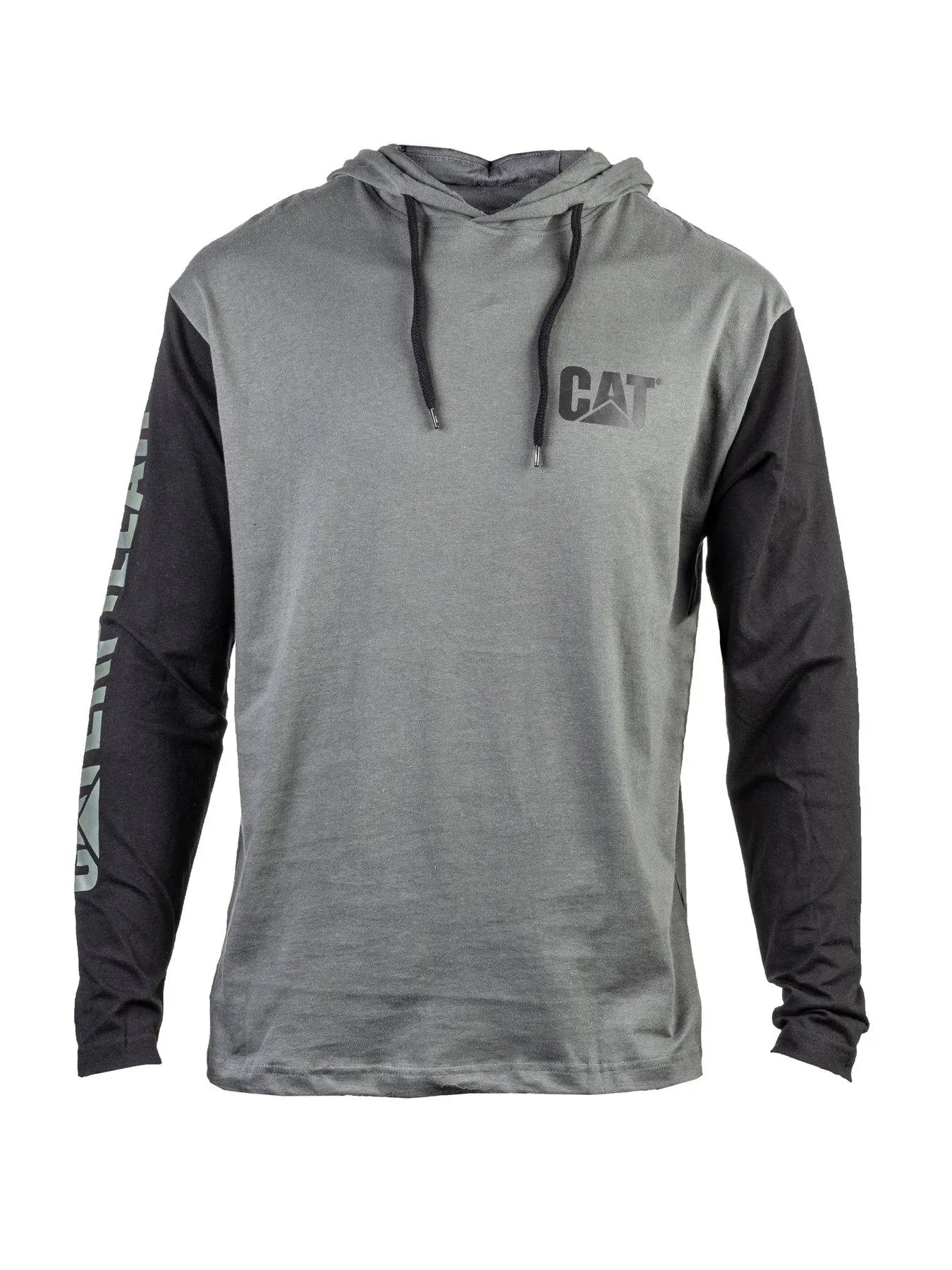 CAT Hooded Long Sleeve Hooded T-shirt - Grey