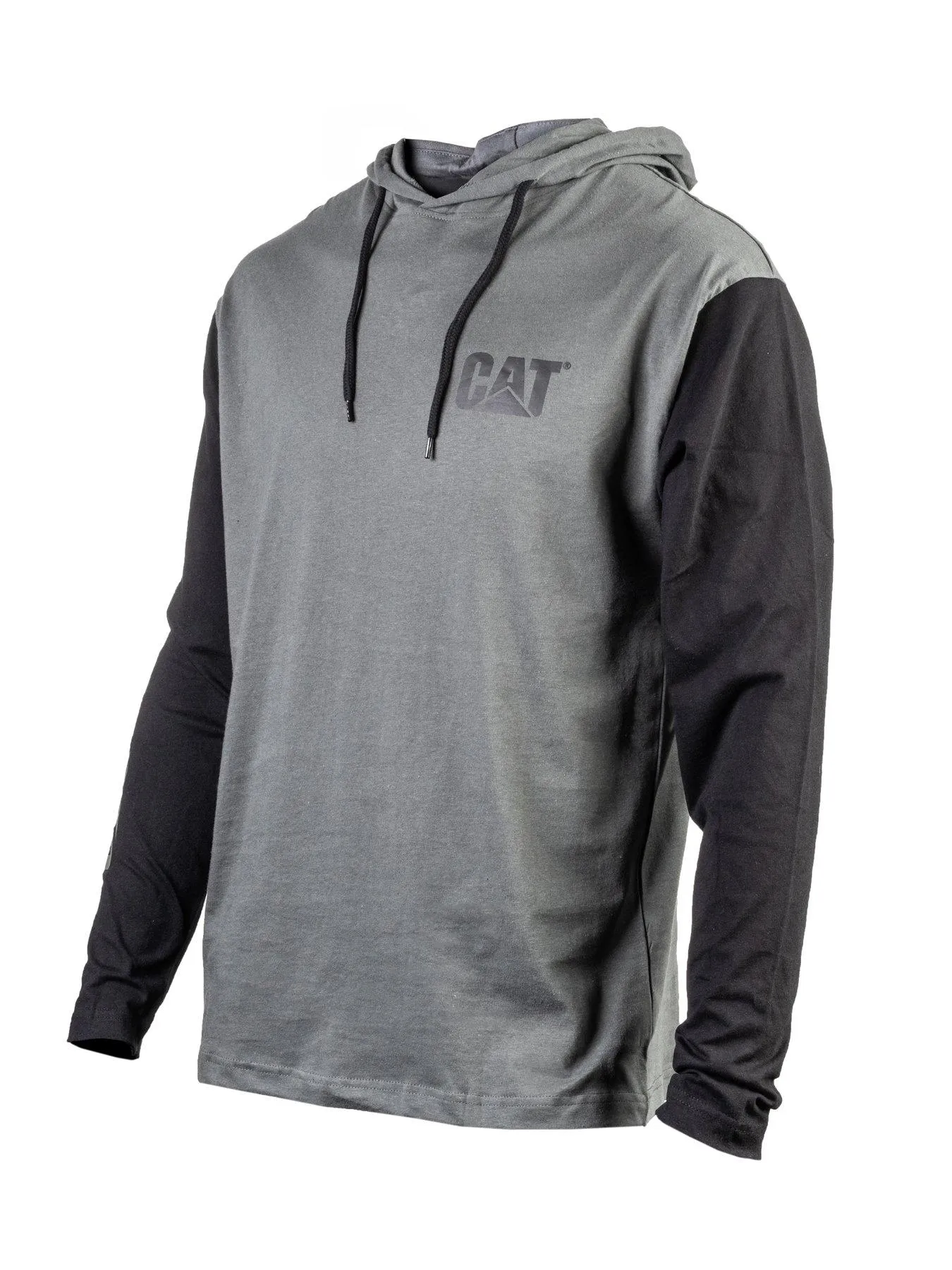 CAT Hooded Long Sleeve Hooded T-shirt - Grey