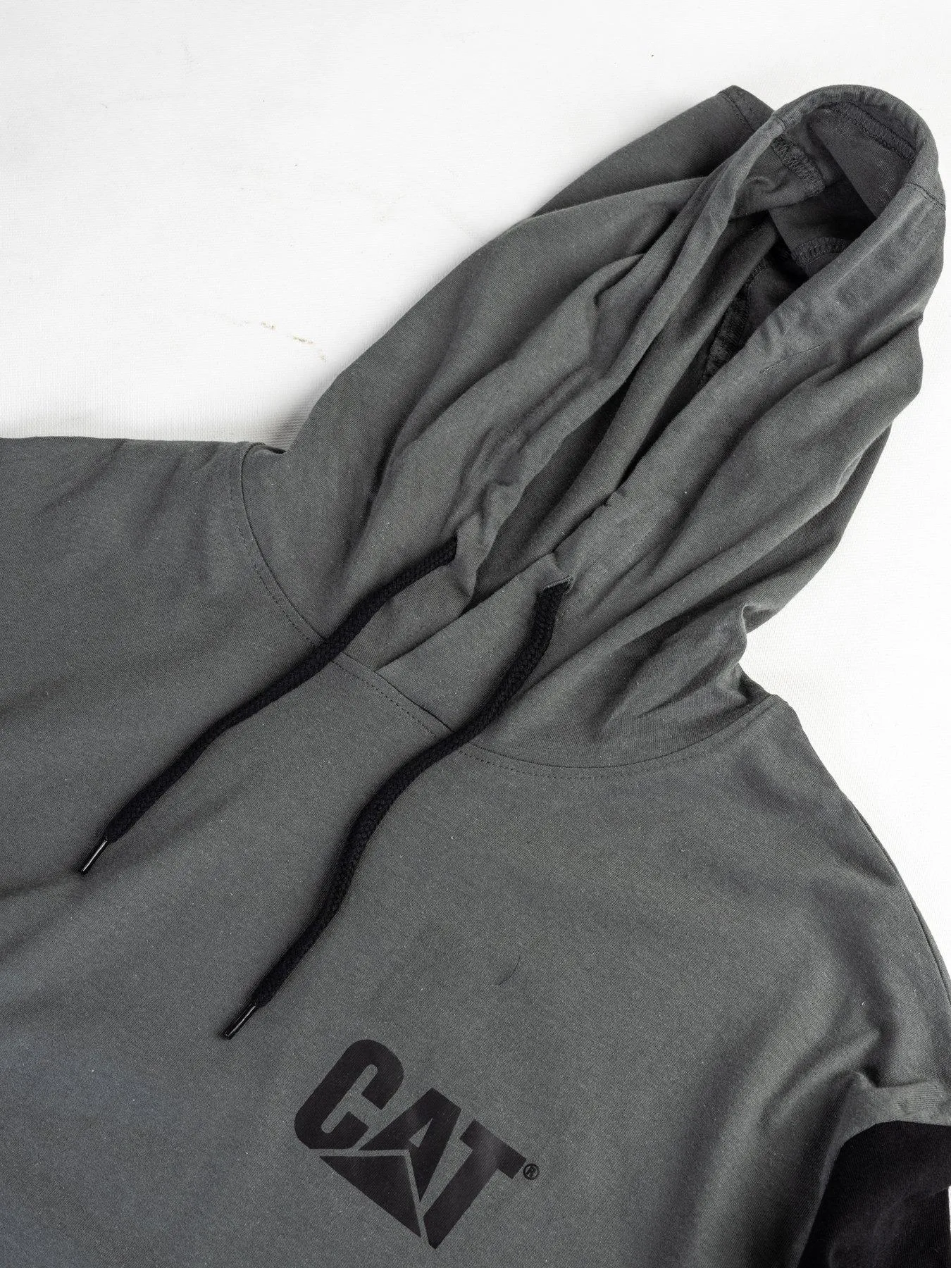 CAT Hooded Long Sleeve Hooded T-shirt - Grey