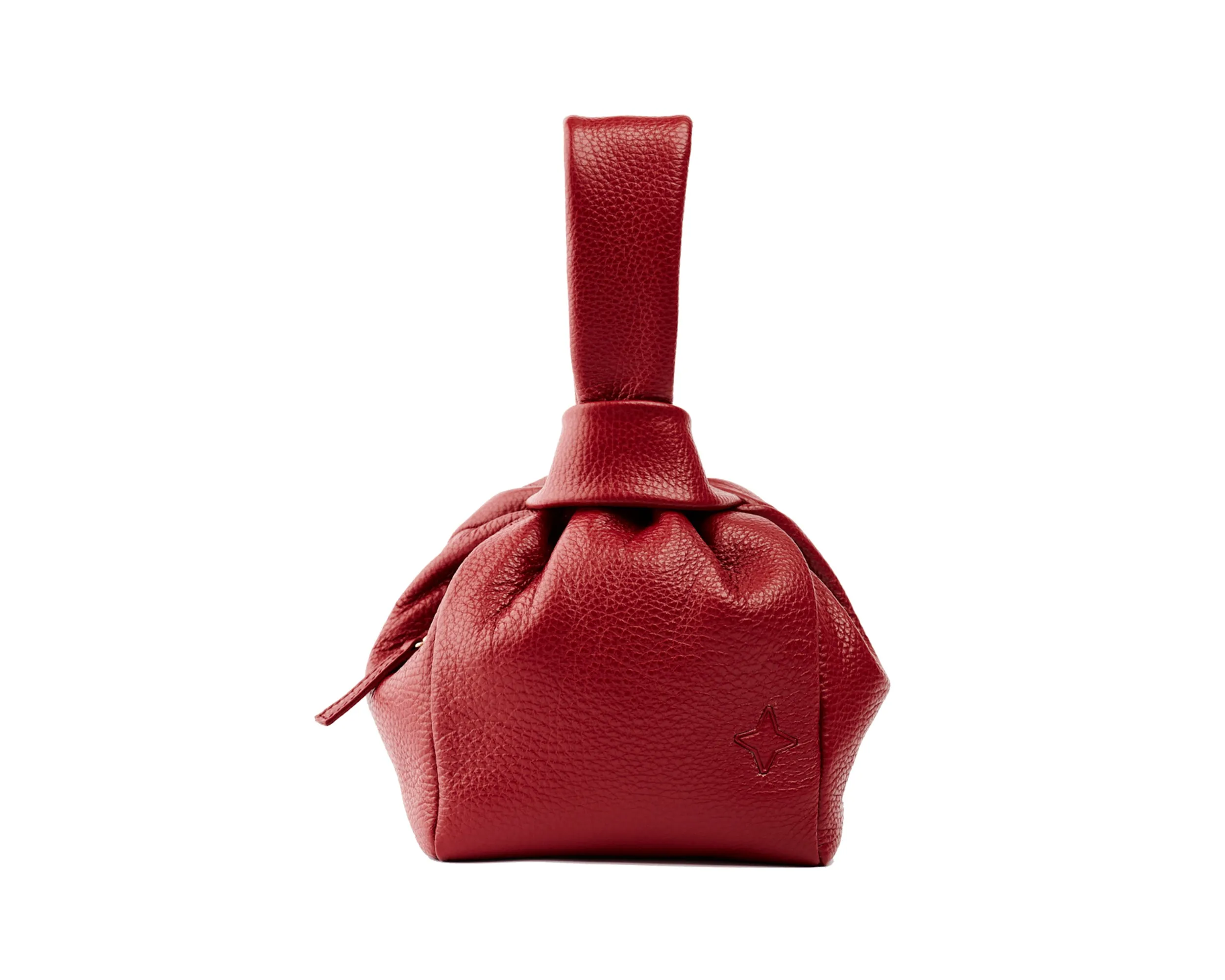 Classic Cranberry Bombón Knot Wrist Bag