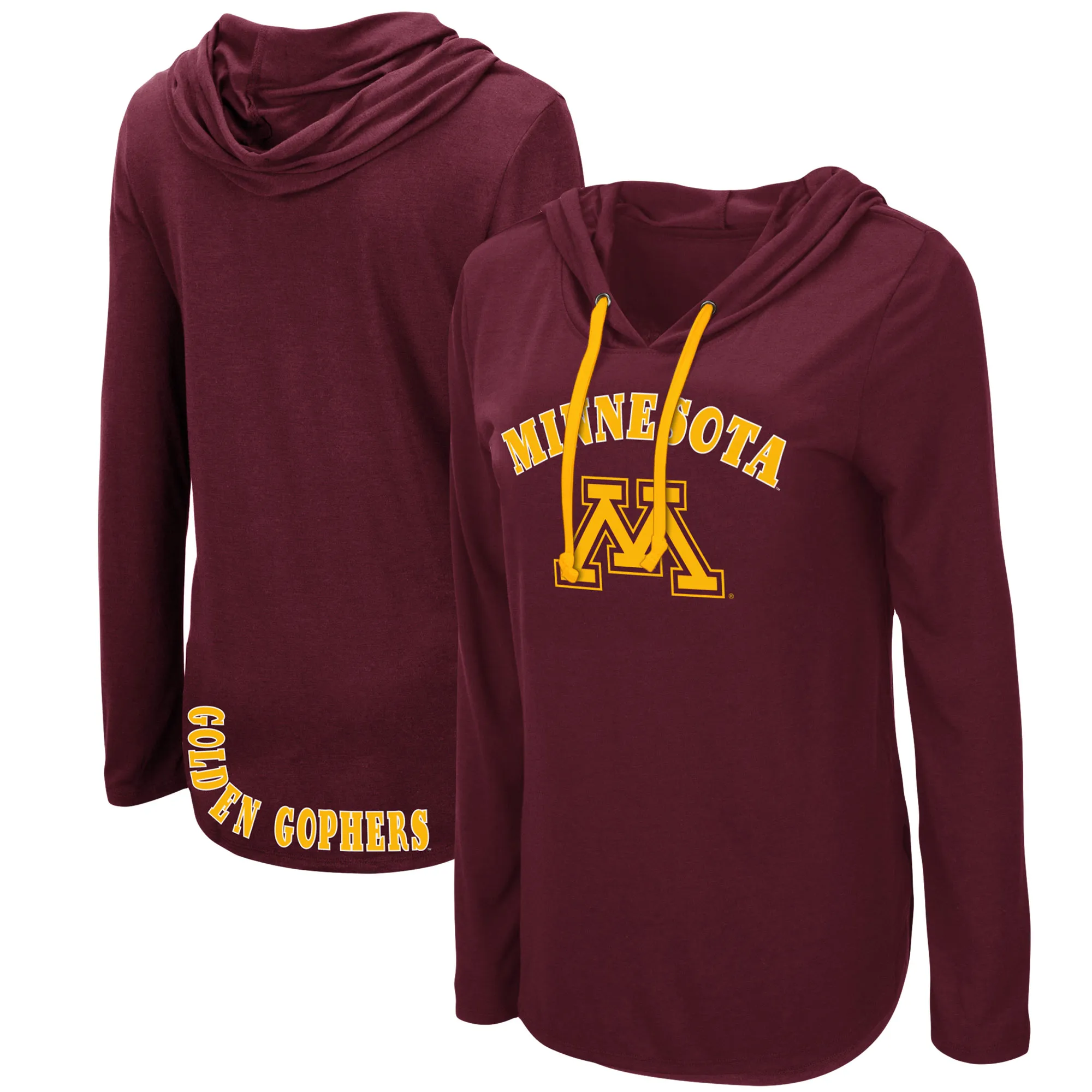 Colosseum Minnesota Golden Gophers Women's Maroon My Lover Lightweight Hooded Long Sleeve T-Shirt