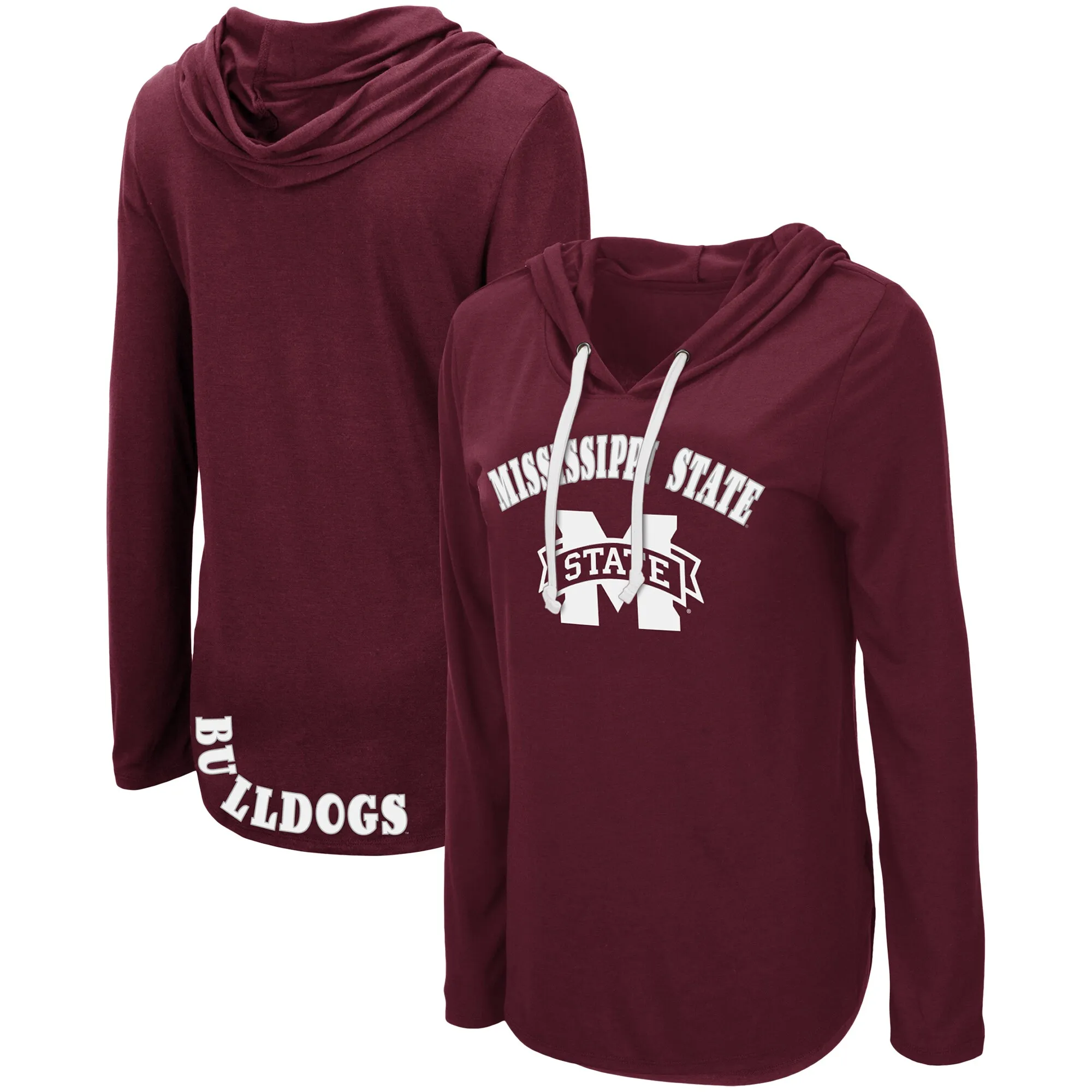 Colosseum Mississippi State Bulldogs Women's Maroon My Lover Lightweight Hooded Long Sleeve T-Shirt