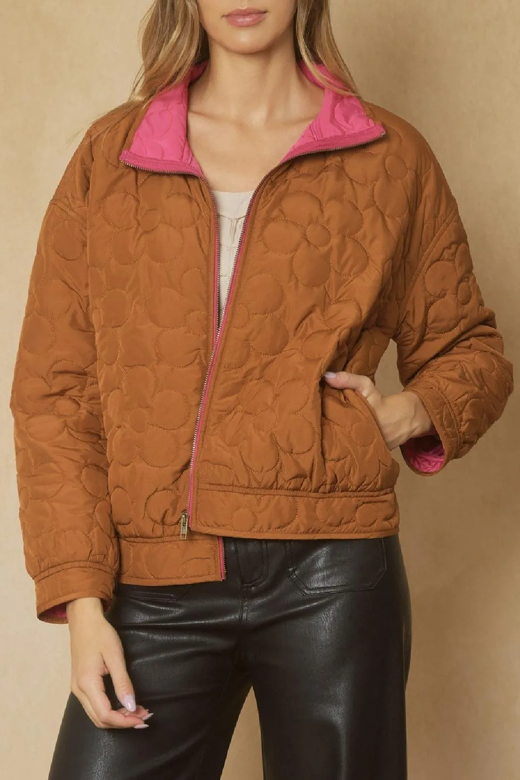 Contrast Lining Jacket