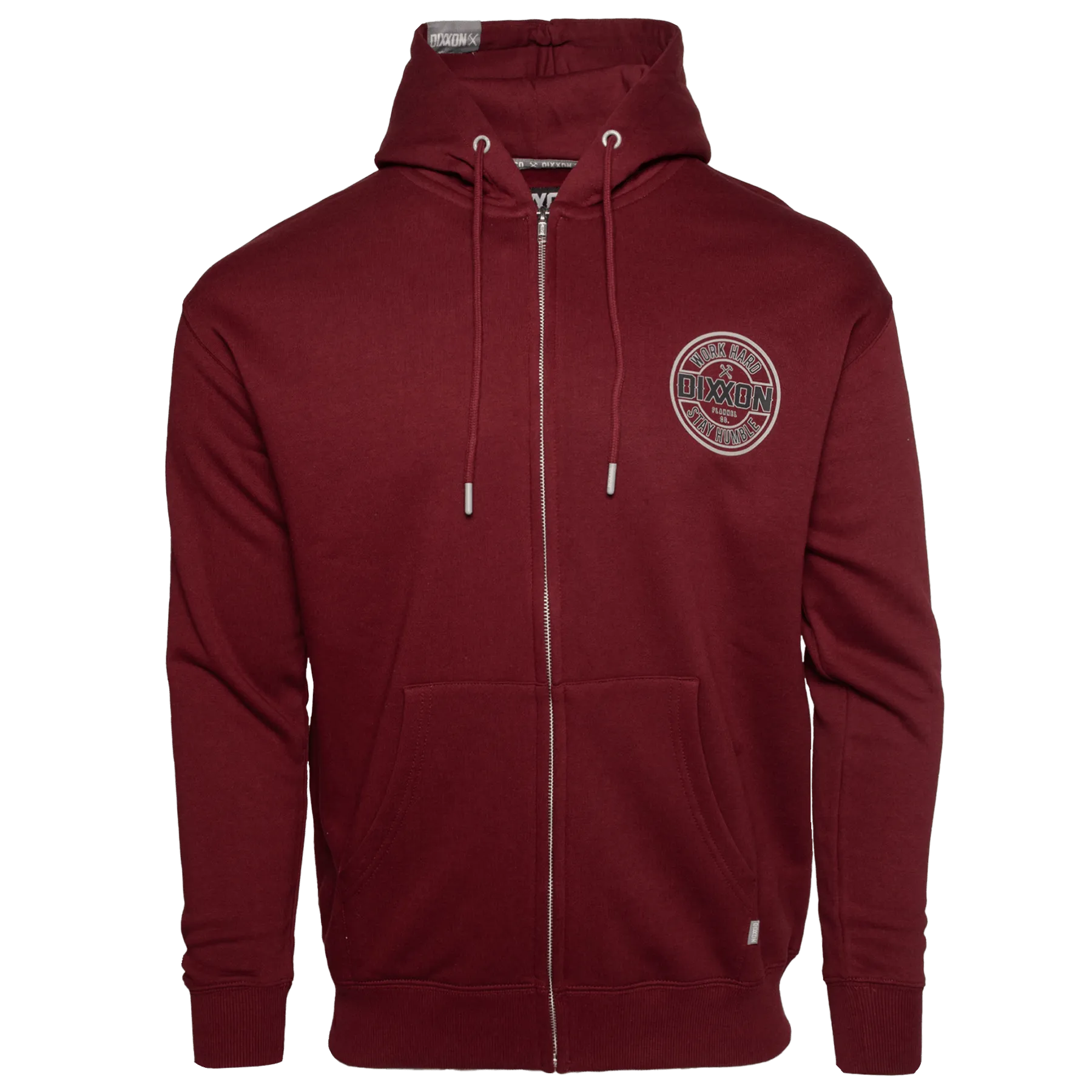 Corpo Zip Hood - Grey, Black & Maroon