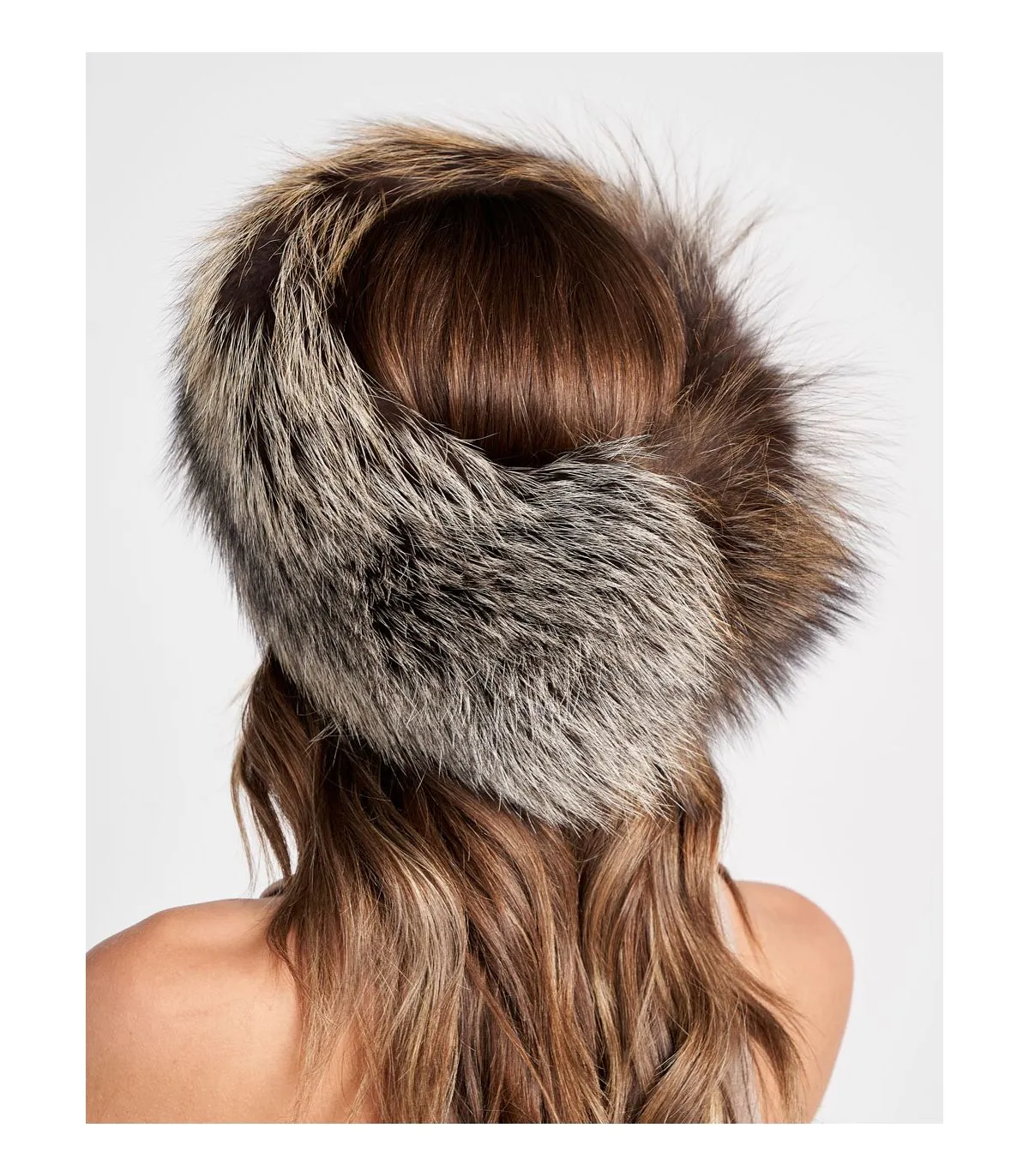 Cross Fox Fur Headband | FurSource.com