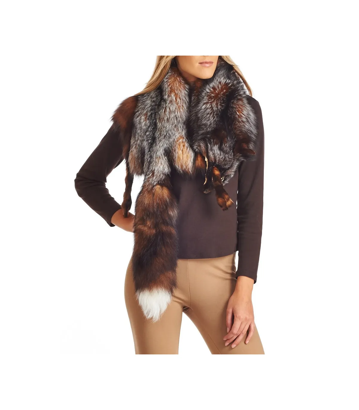 Crystal Fox Fur Stole: FurSource.com