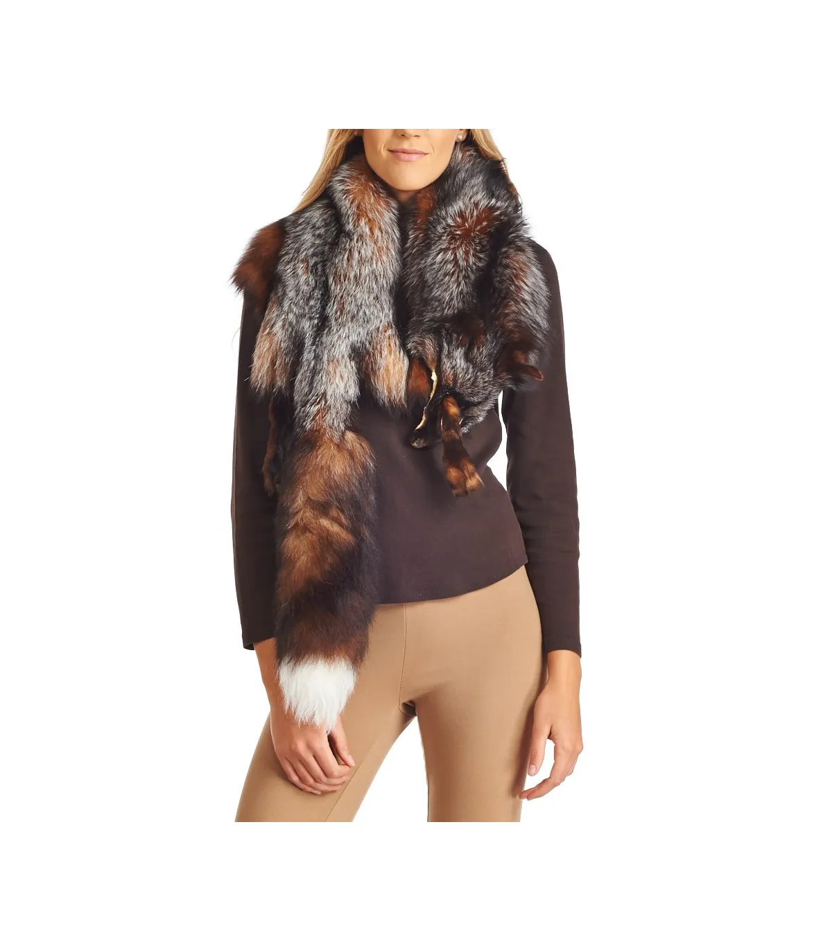 Crystal Fox Fur Stole: FurSource.com