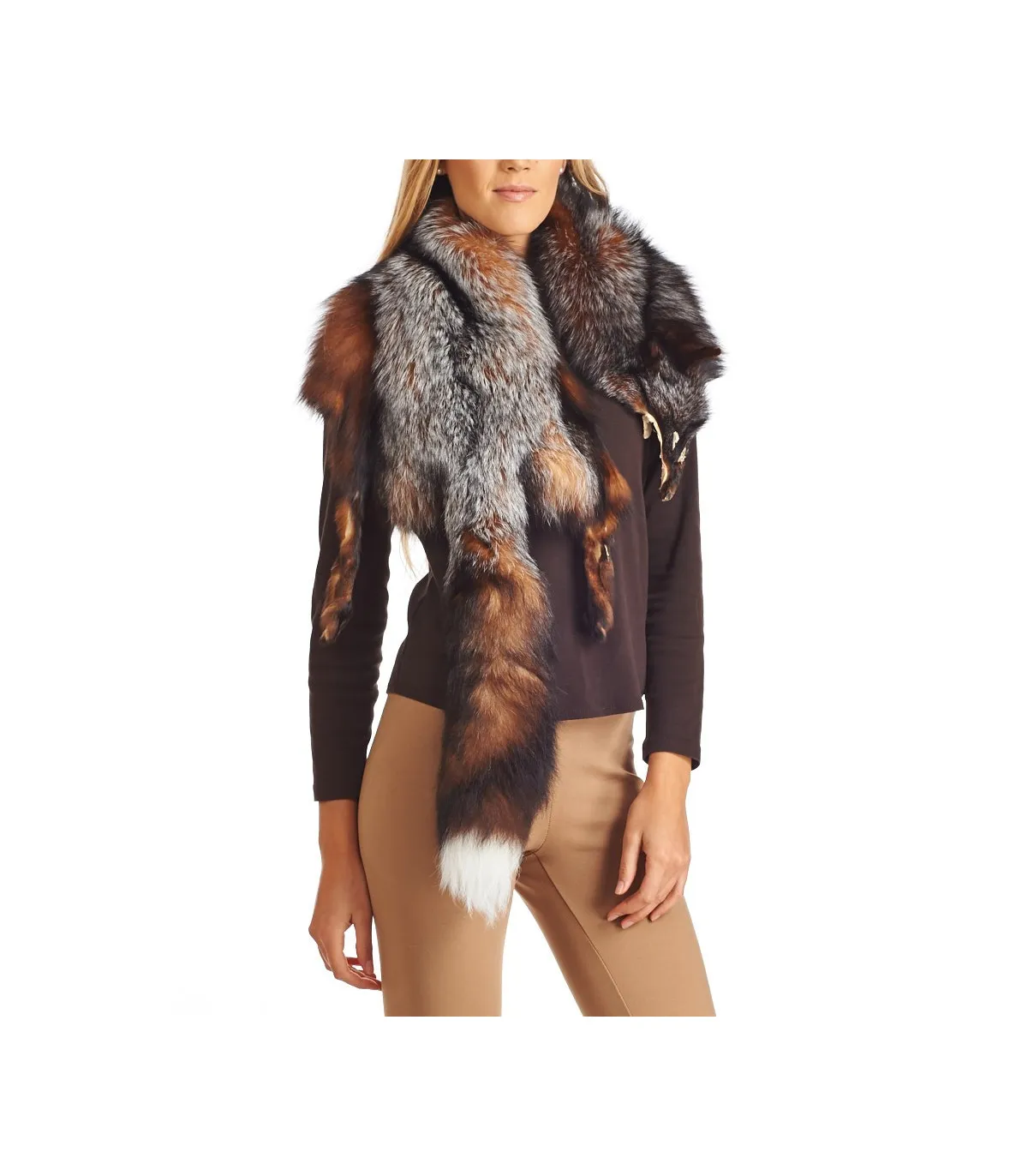 Crystal Fox Fur Stole: FurSource.com