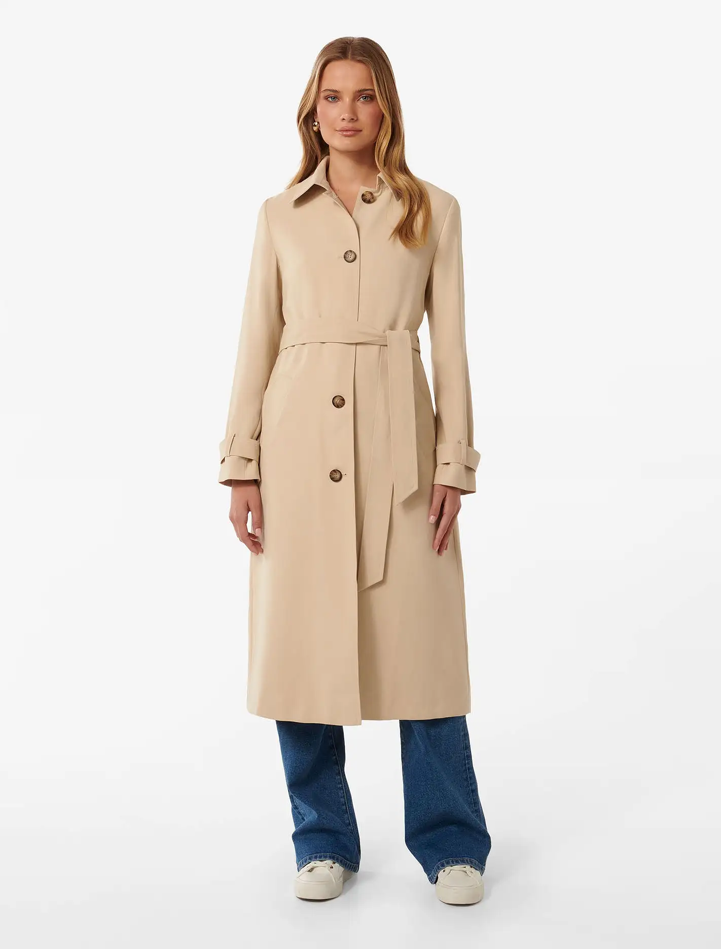 Darlah Single Breasted Soft Trench Coat