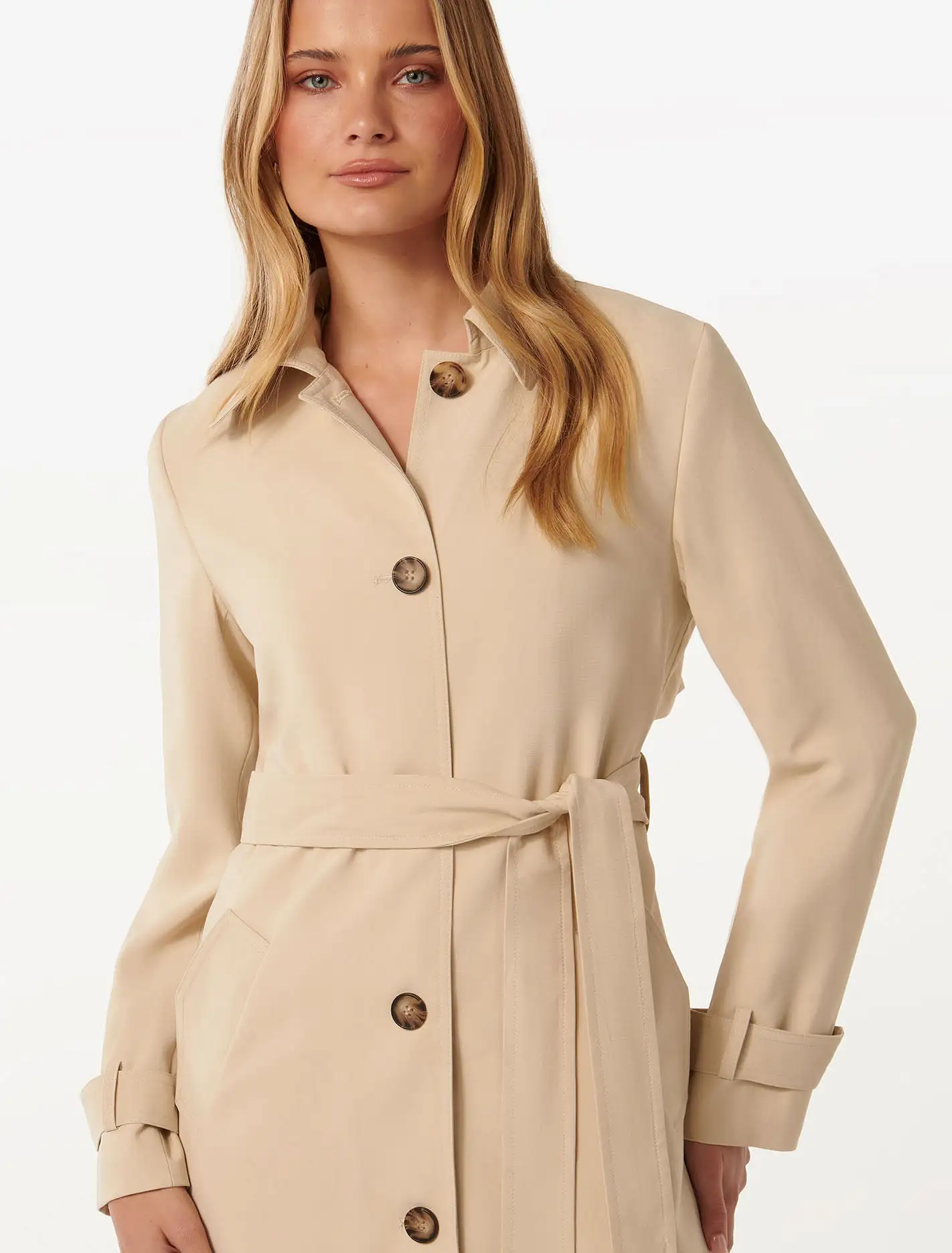 Darlah Single Breasted Soft Trench Coat