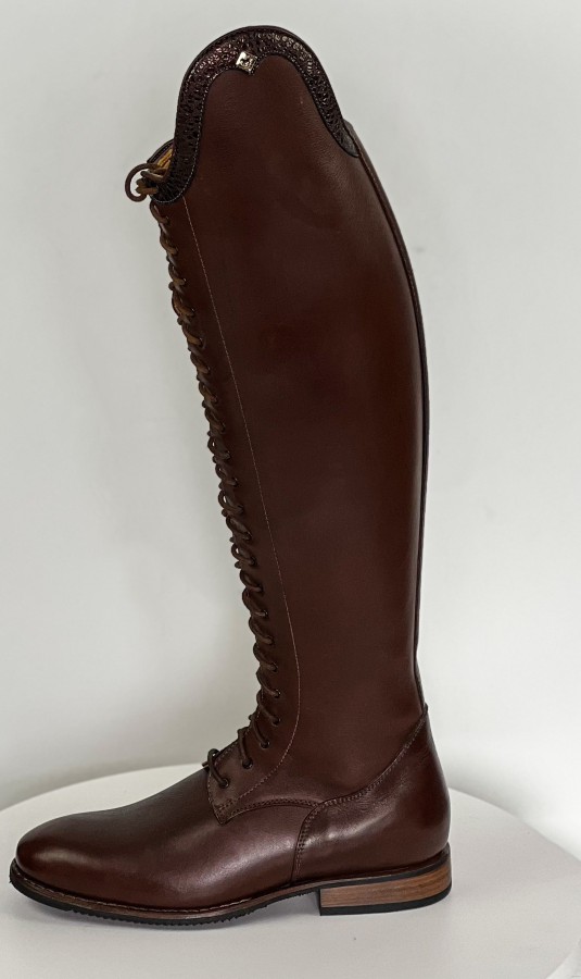 DeNiro Tintoretto boots vitello brown + BG Brown rondine top