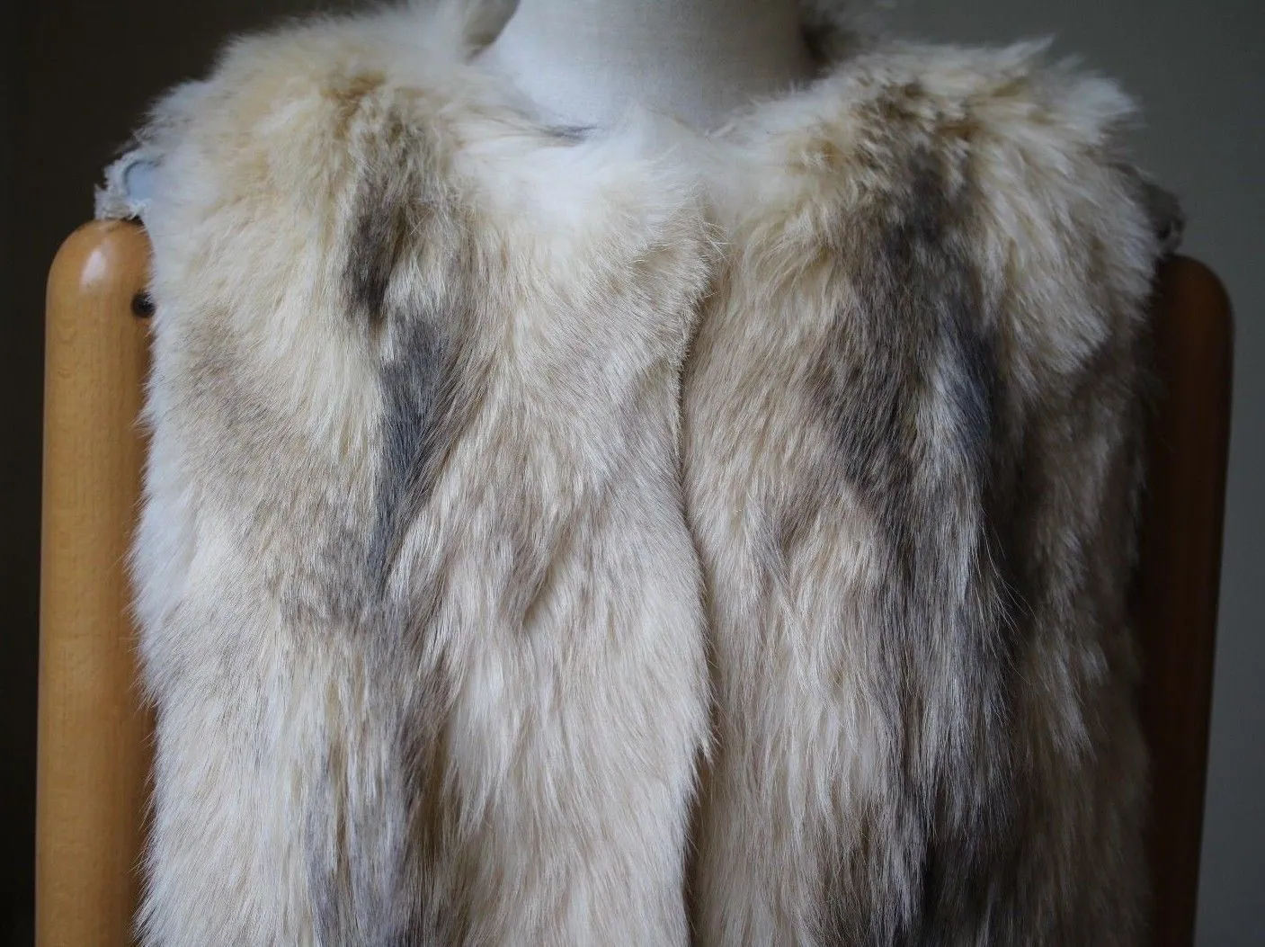 DEREK LAM 10 CROSBY FOX FUR VEST GILET US 4 UK 8