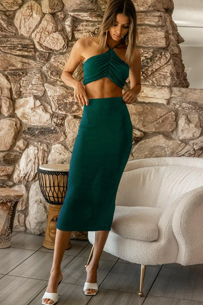 Desire Skirt - Emerald Green