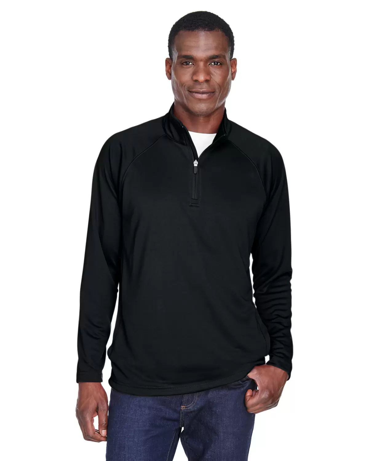 DG440 Devon & Jones Men's Stretch Tech-Shell Compass Quarter-Zip Jacket SKU: DG440