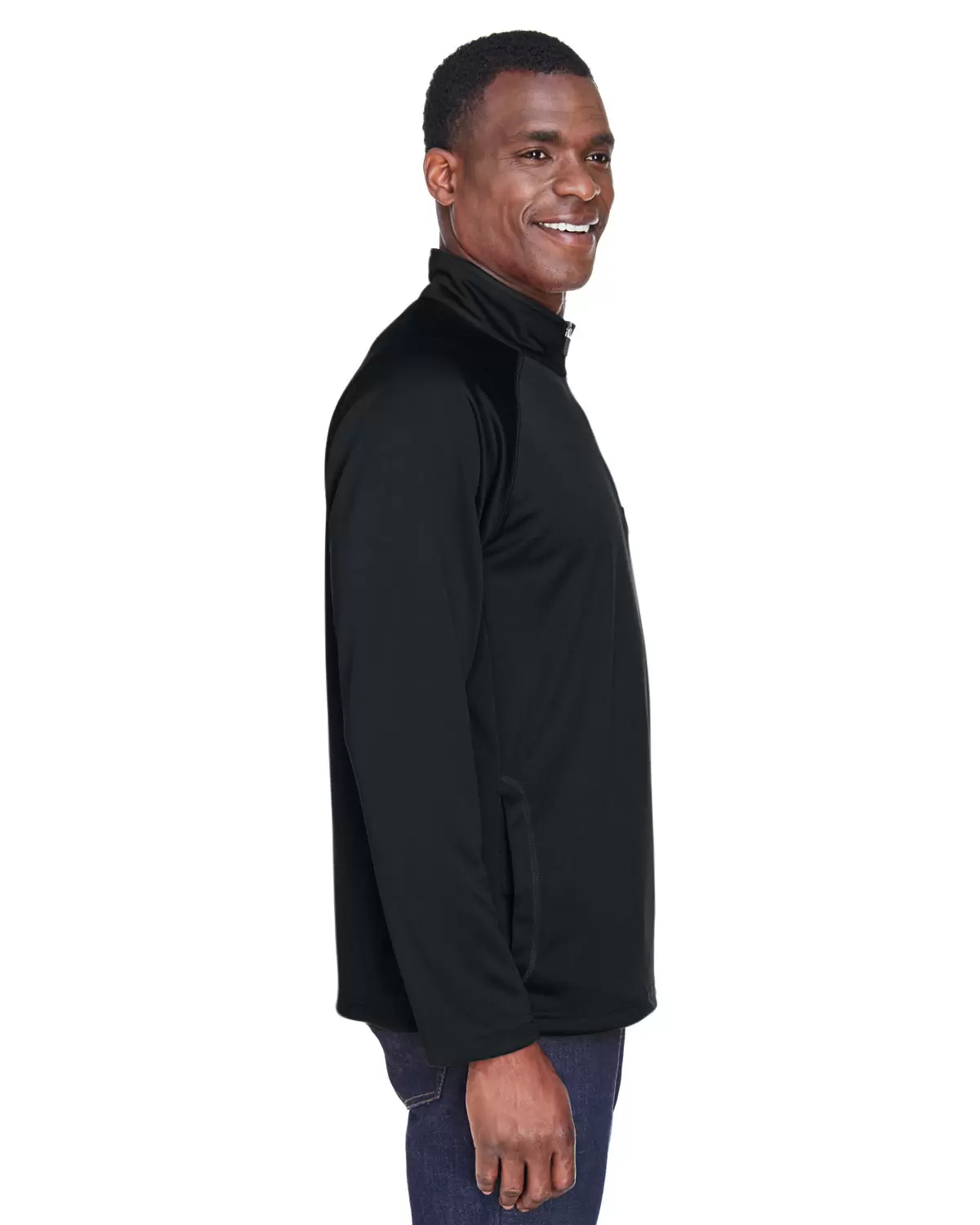 DG440 Devon & Jones Men's Stretch Tech-Shell Compass Quarter-Zip Jacket SKU: DG440