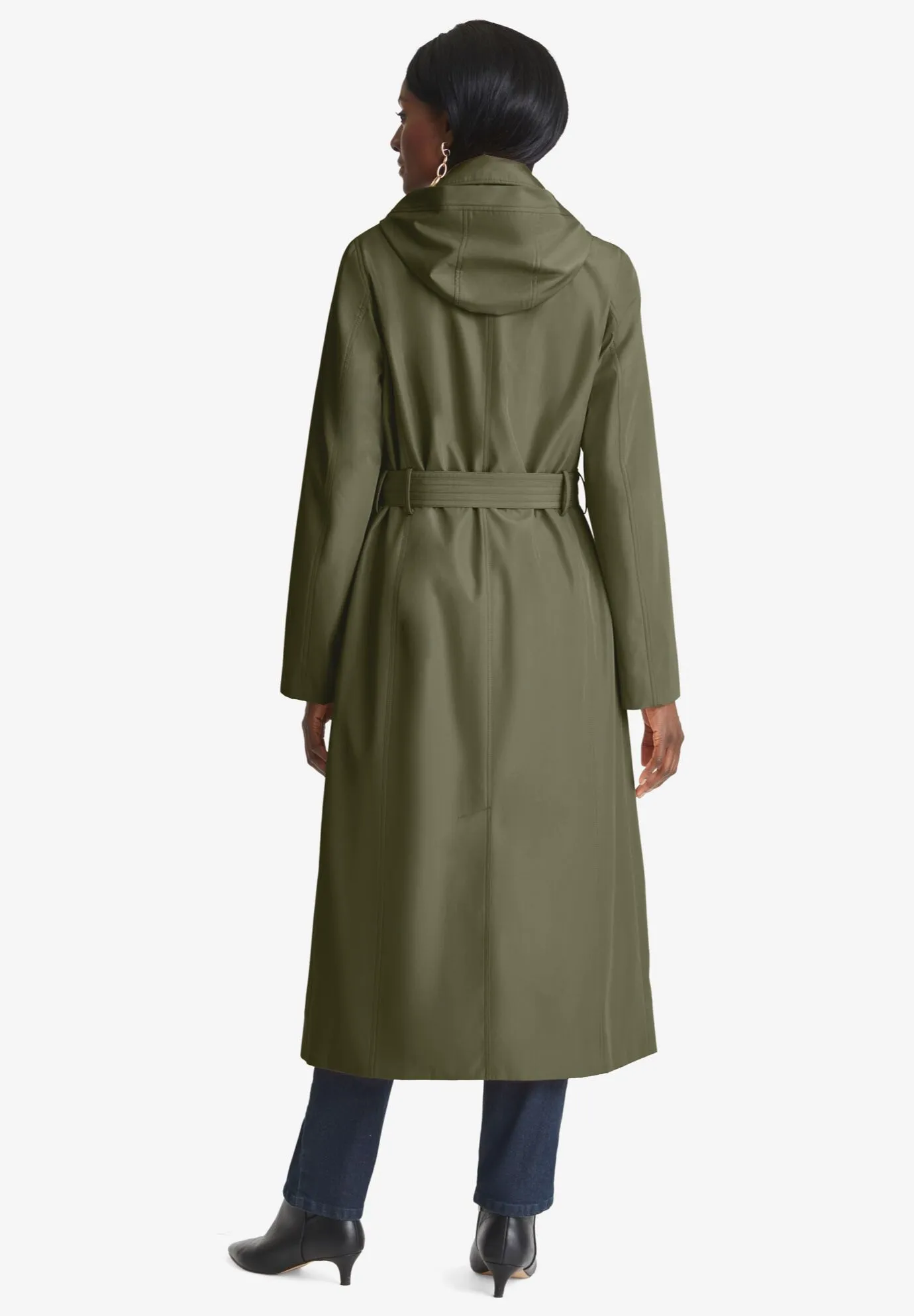 Double Breasted Long Trench Raincoat